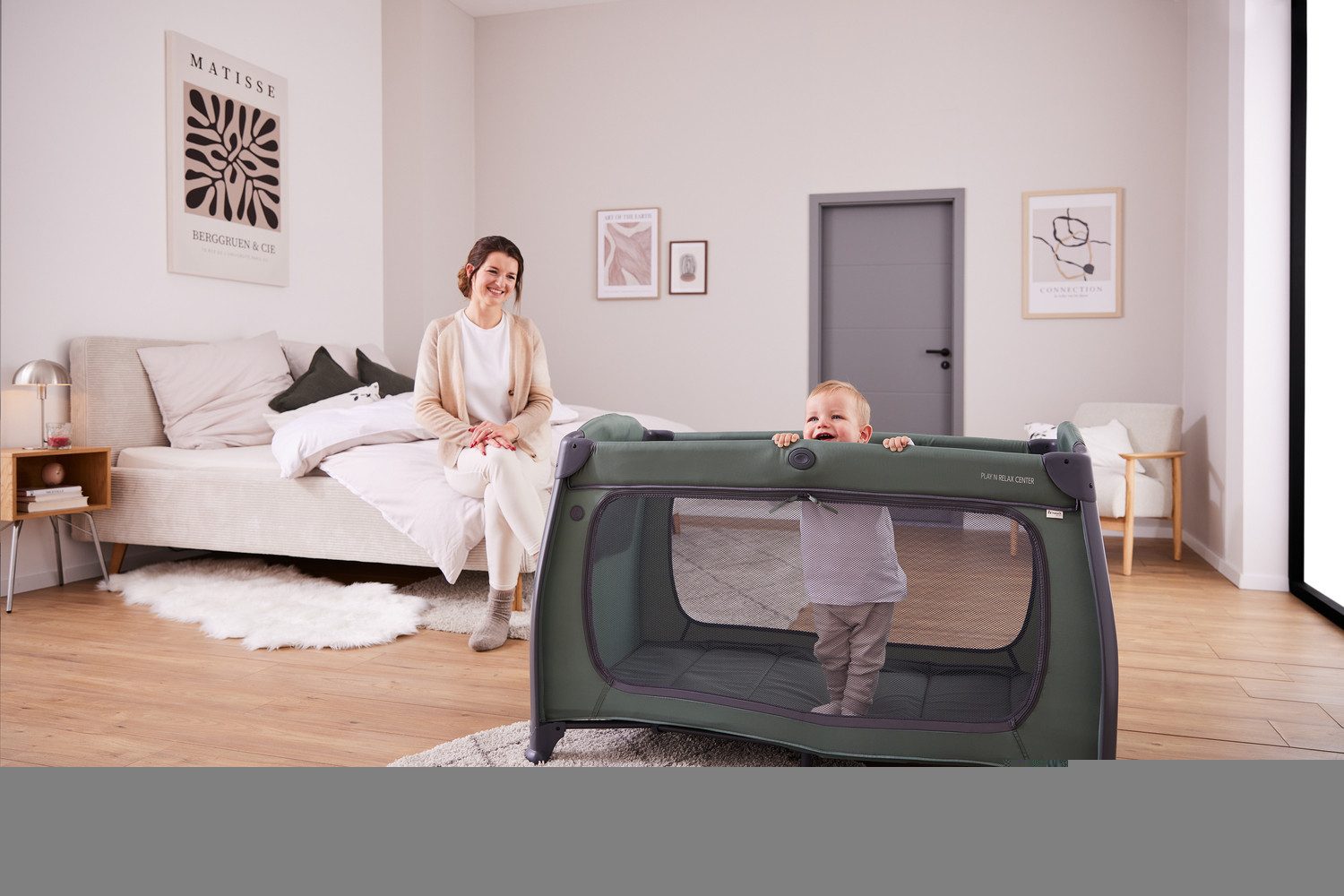 Hauck Baby-Reisebett Play N Relax Center, darkgreen, inkl. Neugeboreneneinh günstig online kaufen