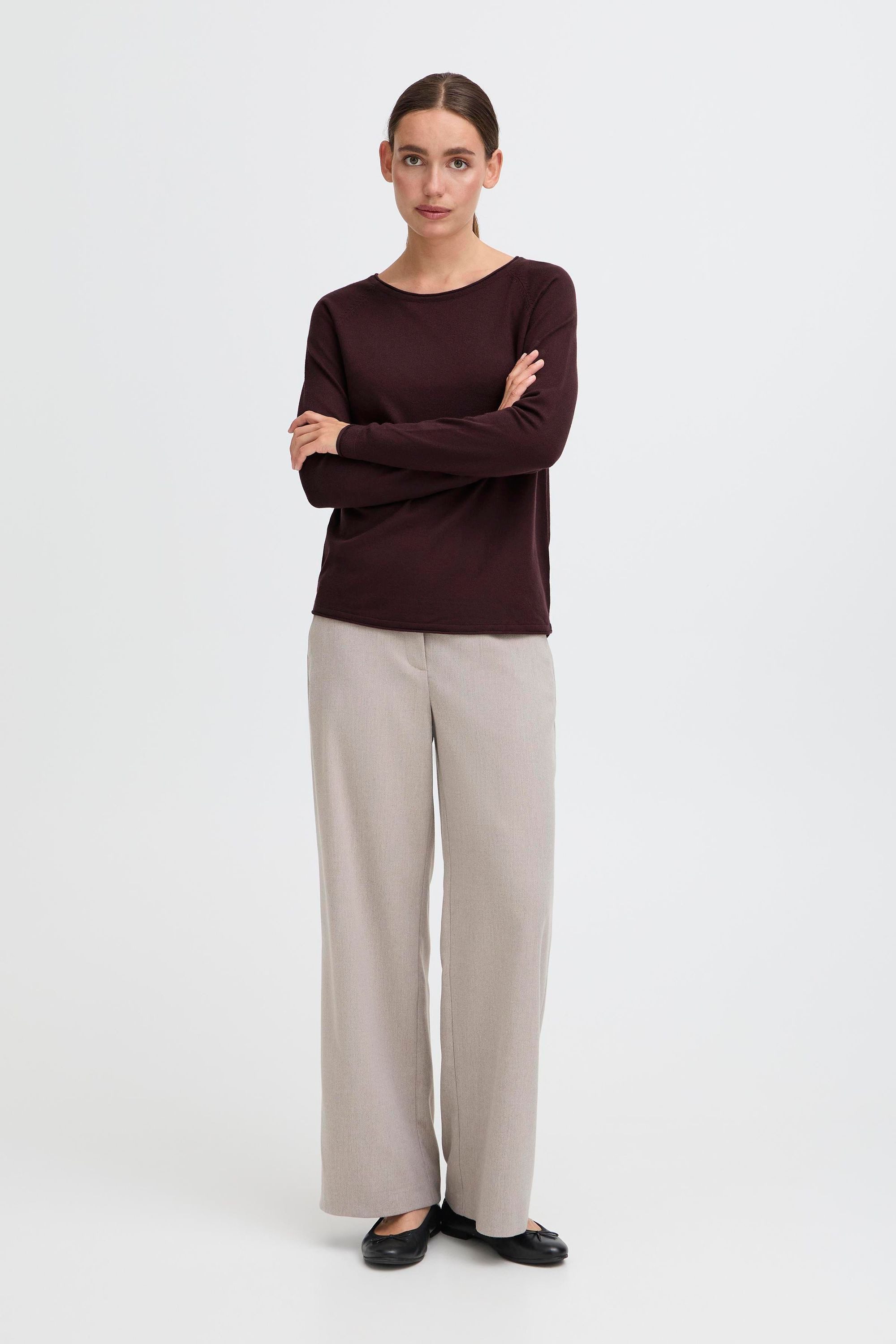 OXMO Strickpullover OXKeana Modischer Feinstrickpullover