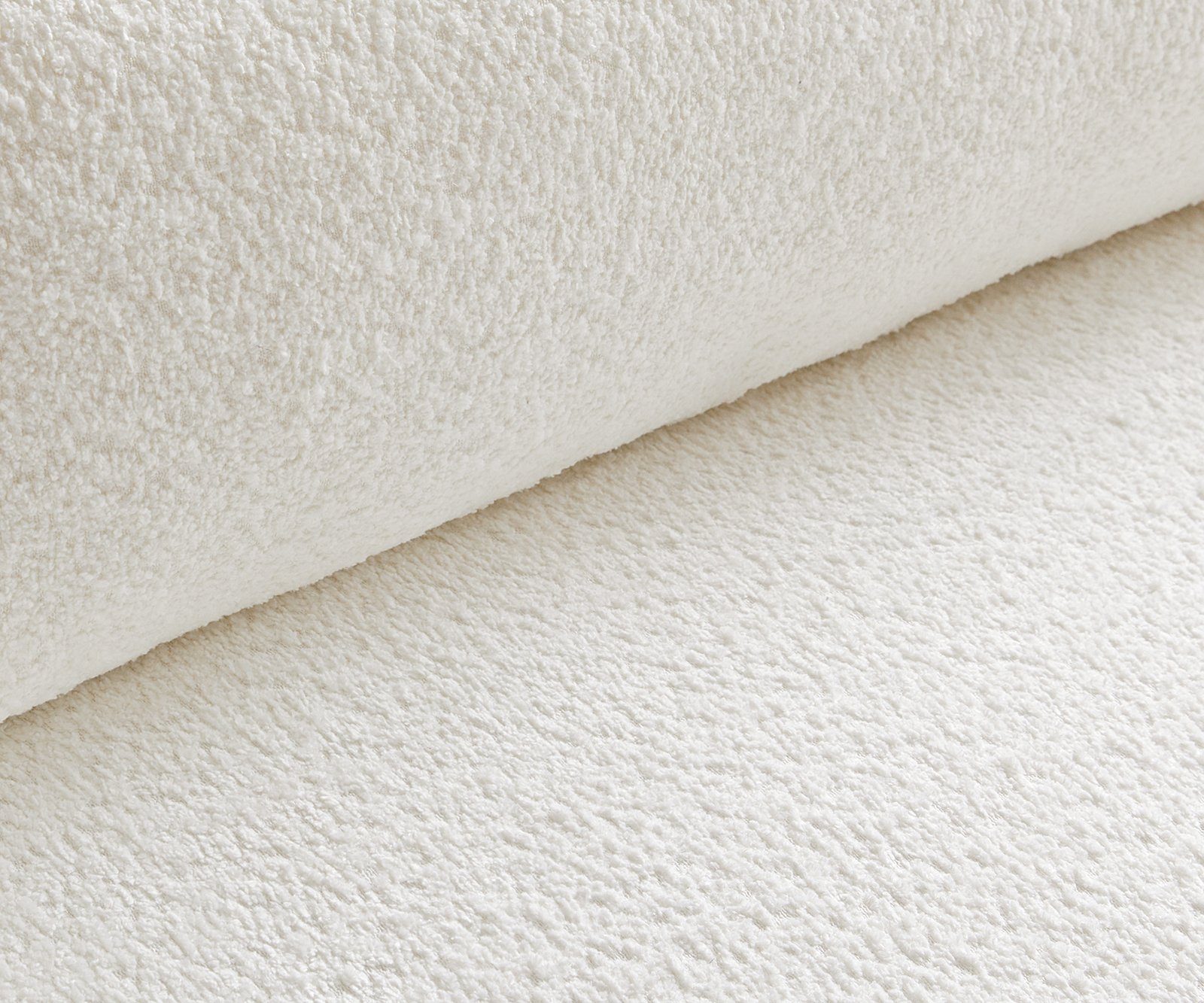 DELIFE Big-Sofa Sirpio, XL Creme-Weiß Bouclé cm mit 270x130 Hocker