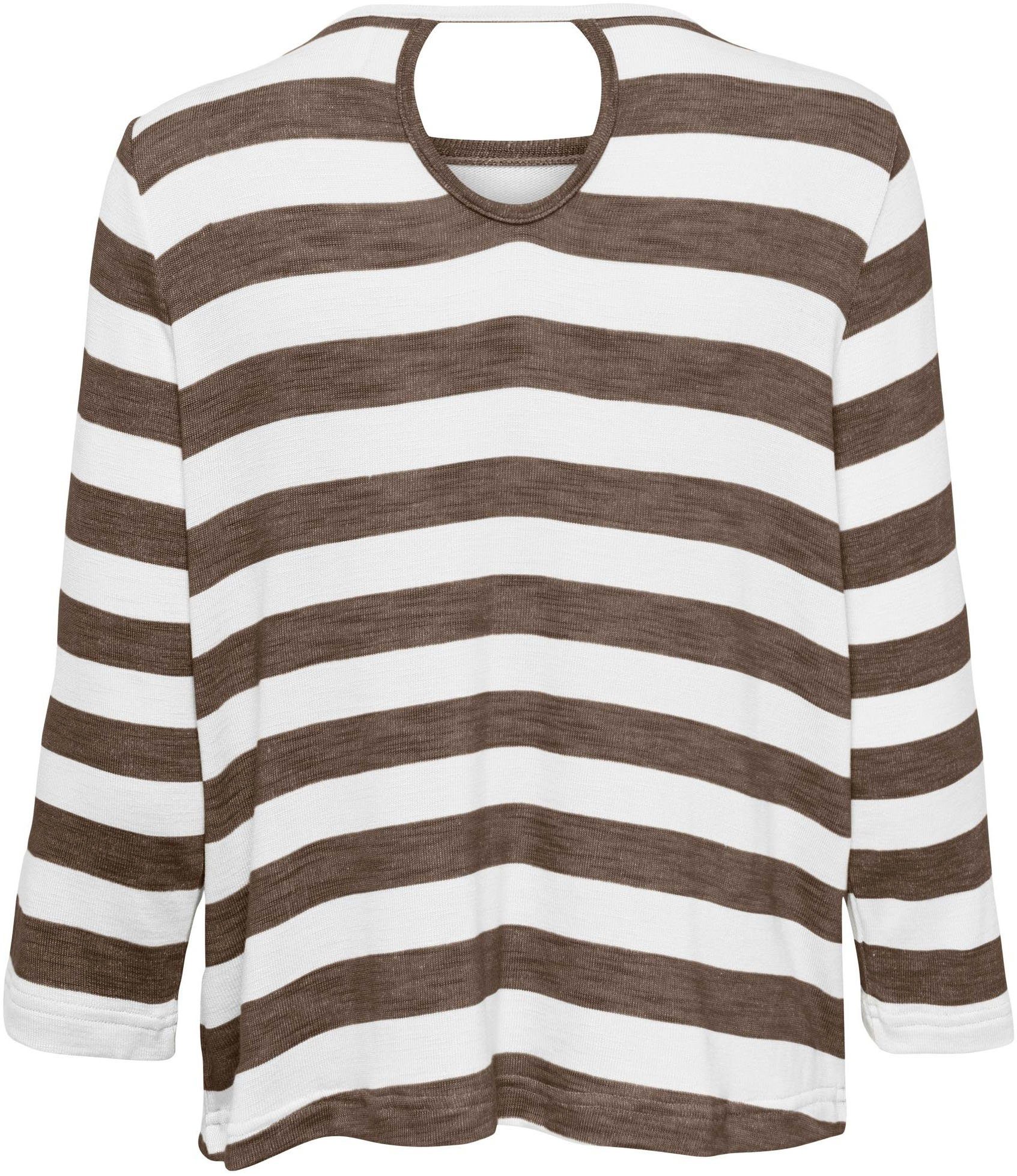 TOP 3/4 JRS ONLLIRA Walnut 3/4-Arm-Shirt ONLY DETAIL Stripes