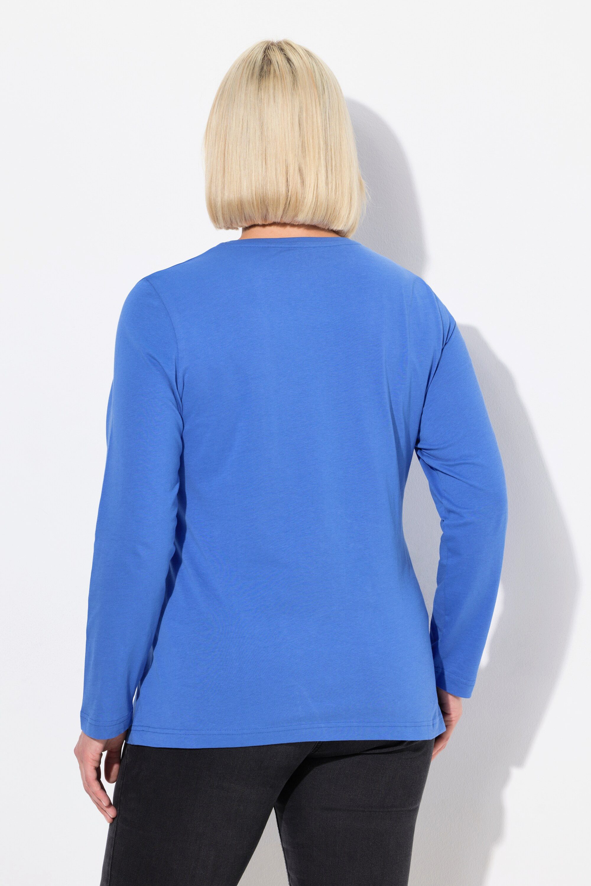 Ulla Popken T-Shirt Shirt Slim Rundhalsausschnitt Langarm – Bild 3 von 4