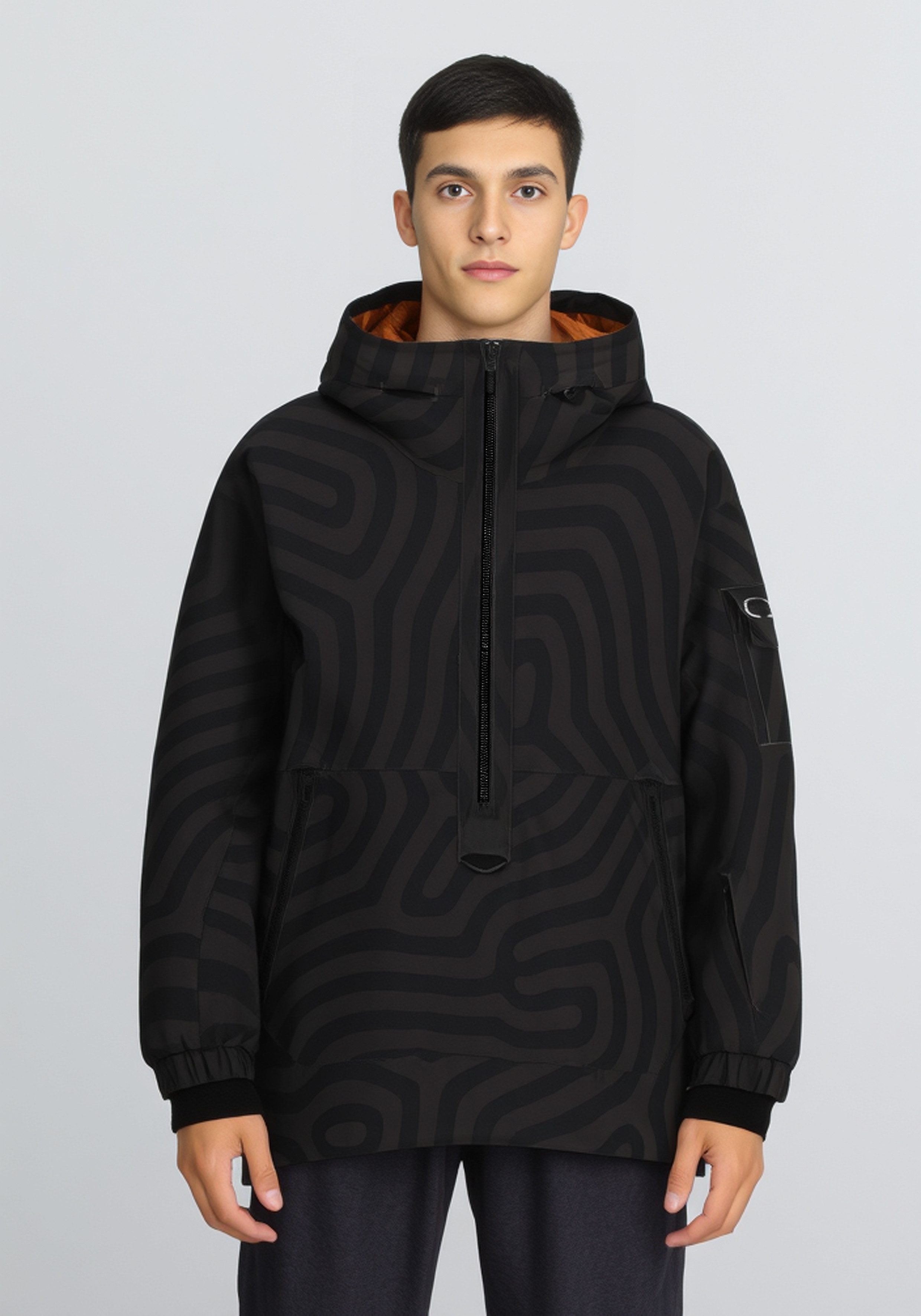 CMP Winterjacke zum Überziehen, Kapuze mit Fleecefutter, kurzer Reißverschluss