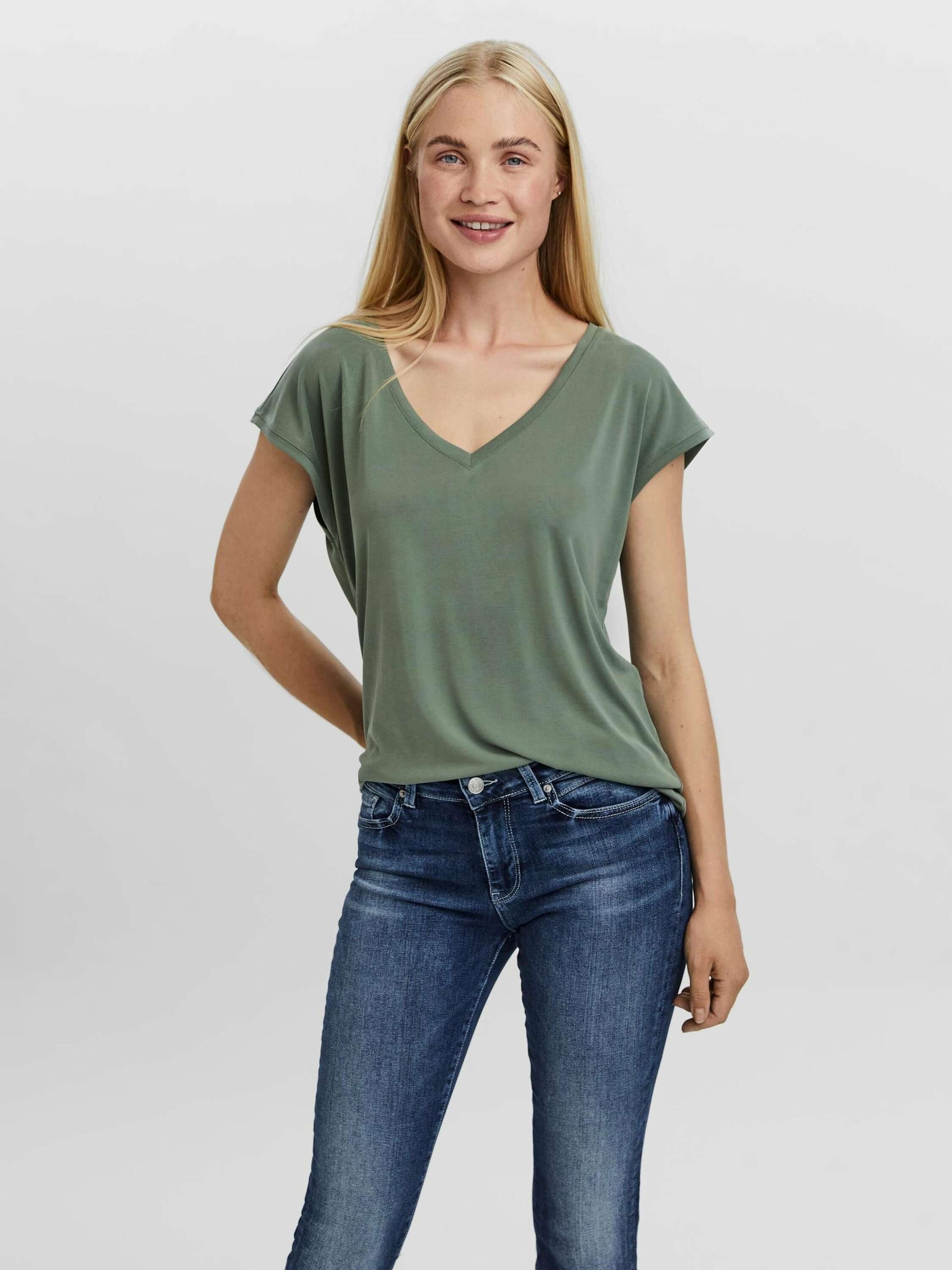 Vero Moda T-Shirt VMFilli (1-tlg) Plain/ohne Details günstig online kaufen