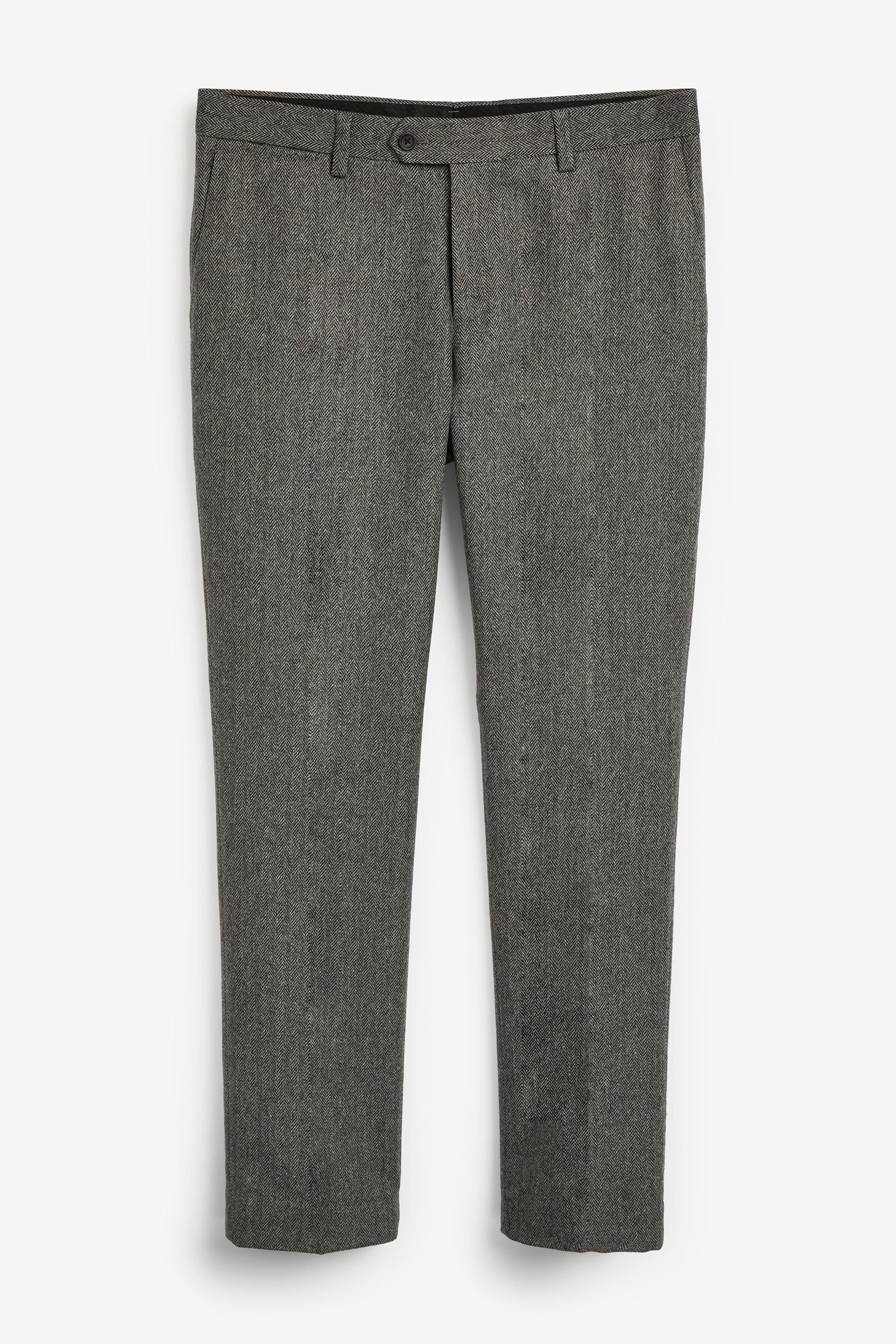 Anzughose Wollgemisch (1-tlg) Fides aus Nova Tailored Grey Anzughose Next Fit