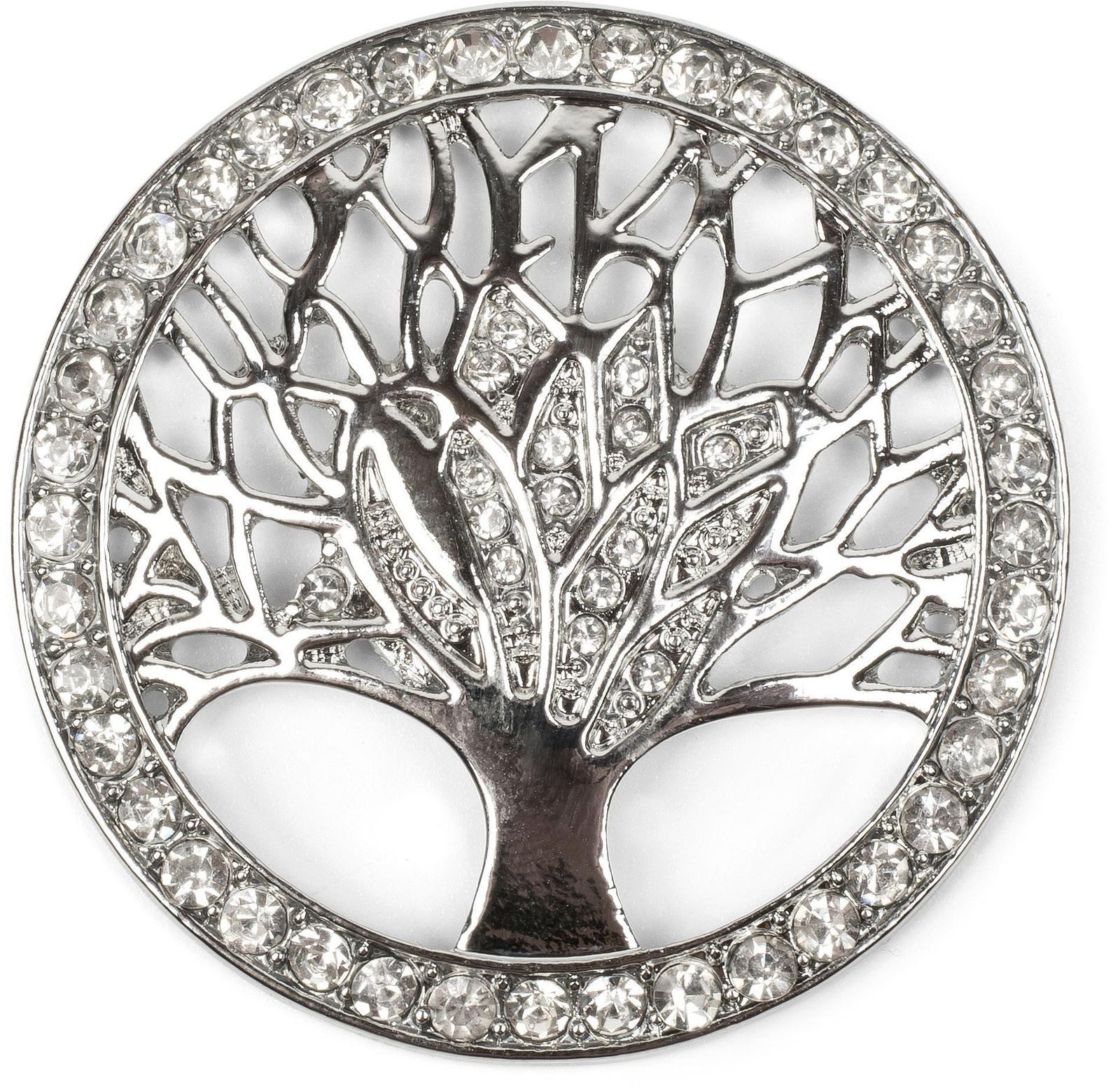 styleBREAKER Brosche Lebensbaum Magnet Brosche mit Strass (1-tlg)