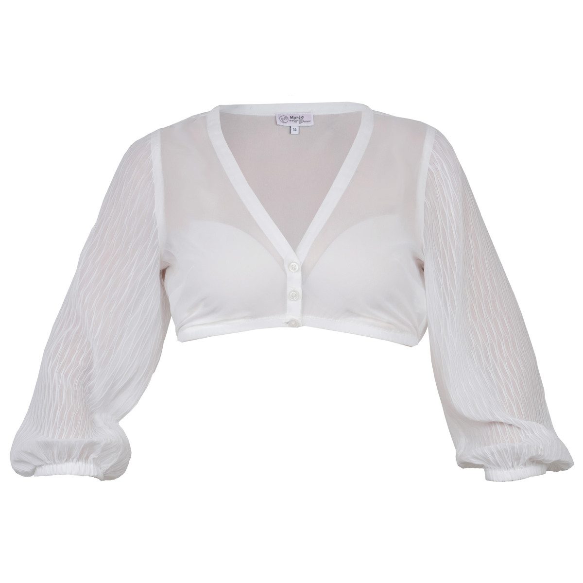 Dirndlbluse Damen Dirndlbluse 'Nandlstadt' 3/4 Arm, Offwhite