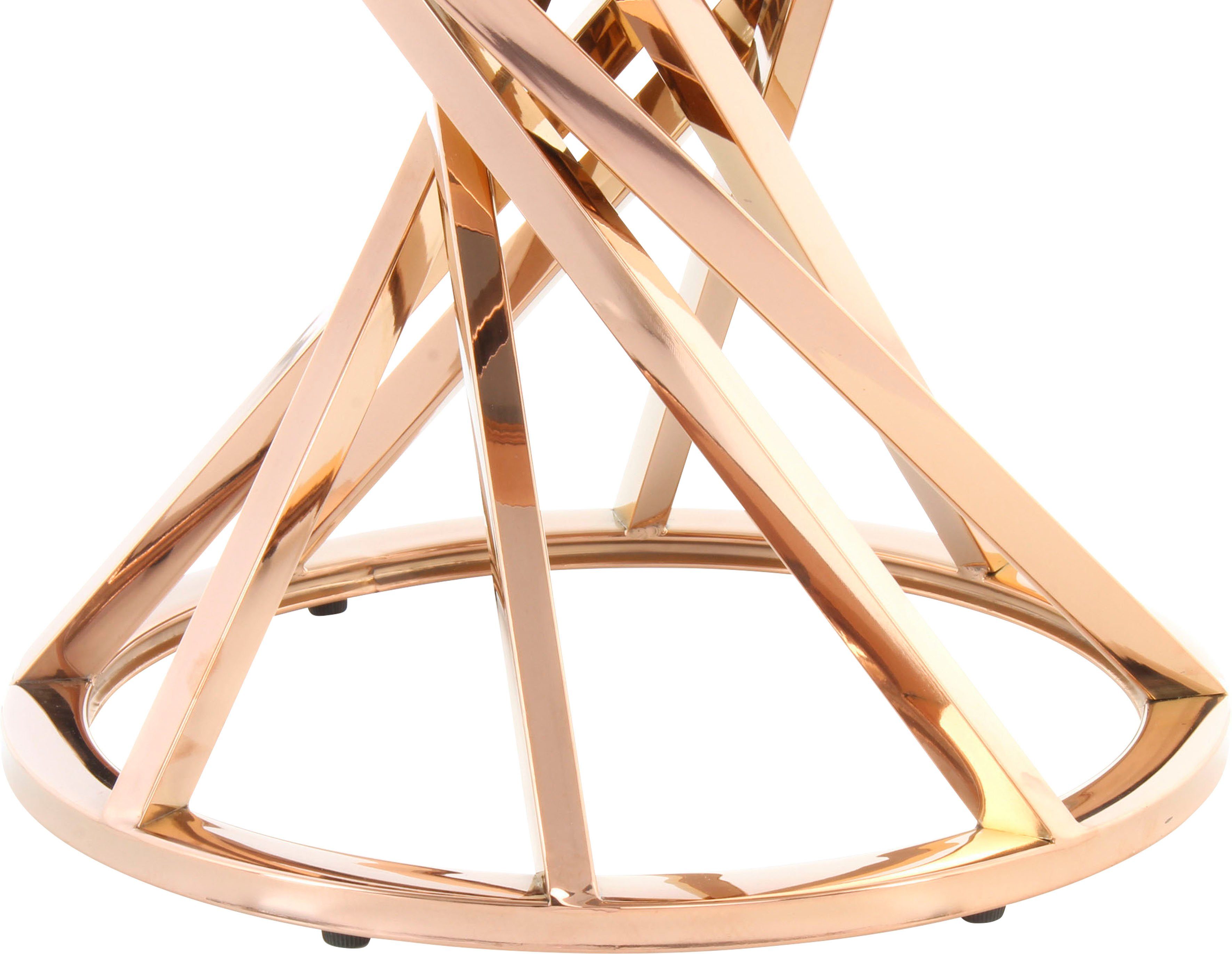 Kayoom Beistelltisch Beistelltisch Wesley 225, | | roségold Verarbeitung, Glamouröses Hingucker-Gestell hochwertige grau grau Design