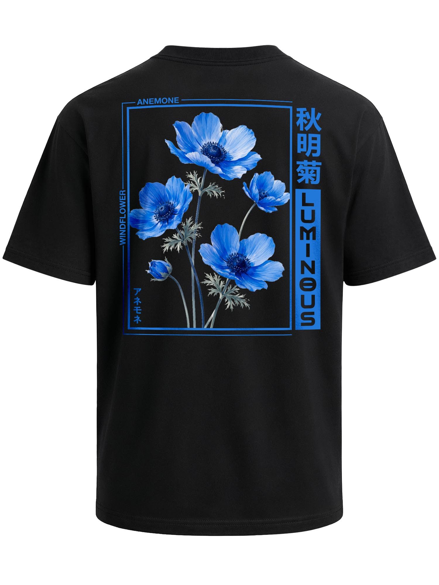 Neverless Oversize-Shirt Herren T-Shirt - Lumineus - Oversized Relaxed Fit Printshirt Sommer mit Print