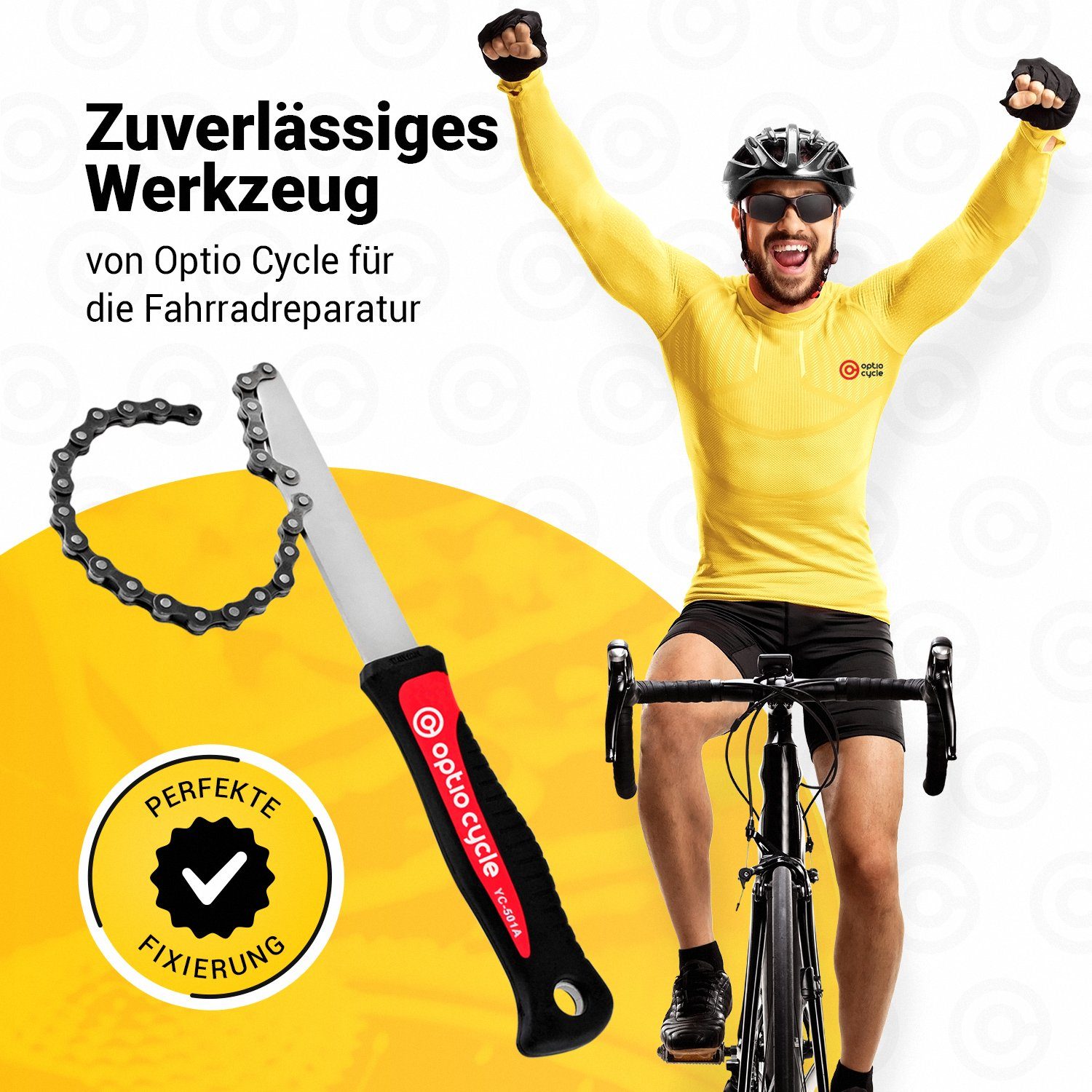 Optio Cycle bicycle tool set, chain whip, bicycle cassette remover