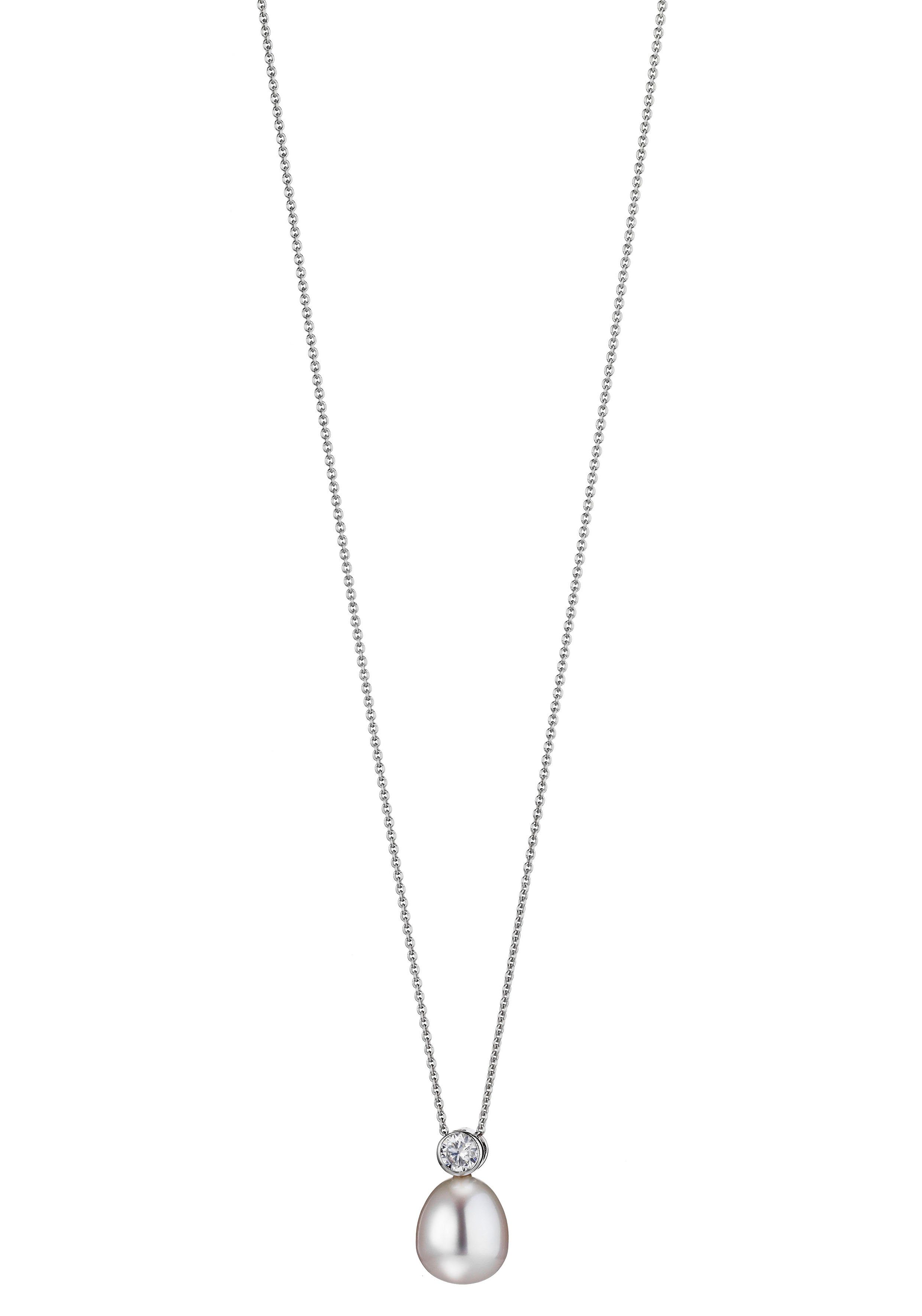 Adriana Kette mit Anhänger San Remo, S2, Made in Germany - mit Zirkonia (synth) - mit Süßwasserzuchtperle