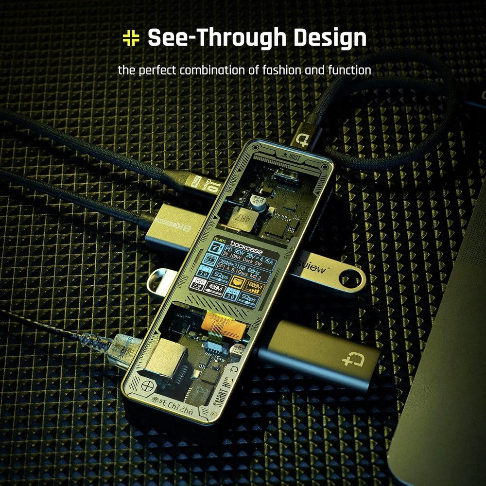 Dockcase Laptop-Dockingstation Dockcase USB-C® Dockingstation DPB61L-EB Universal integriertes Disp