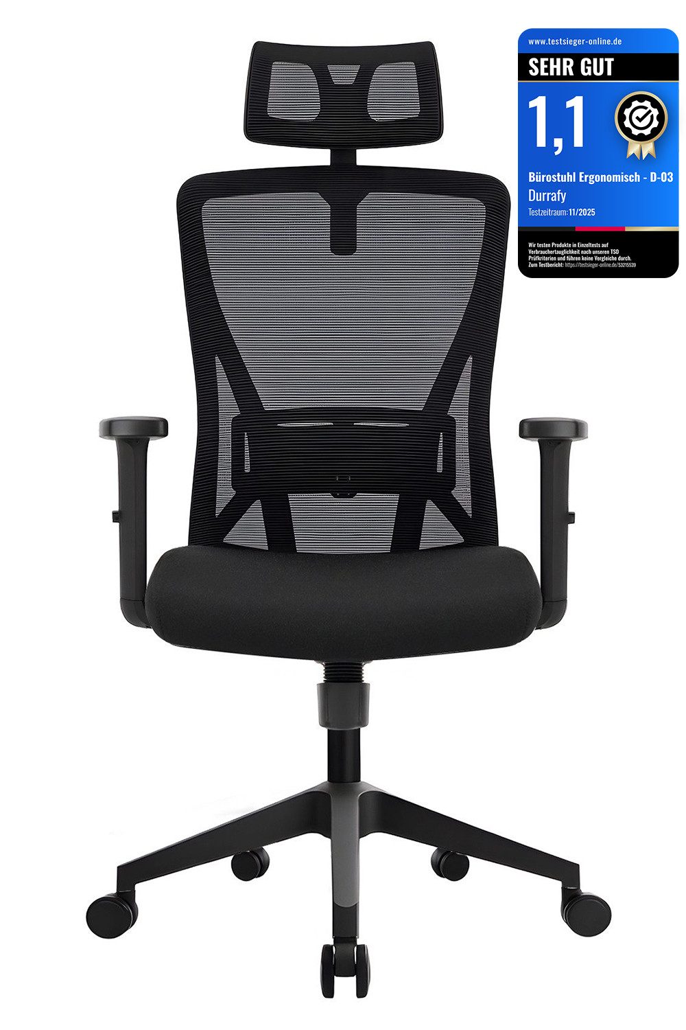 Durrafy Bürostuhl ergonomischer Stuhl,Schreibtischstuhl Atmungsaktiver Netz günstig online kaufen