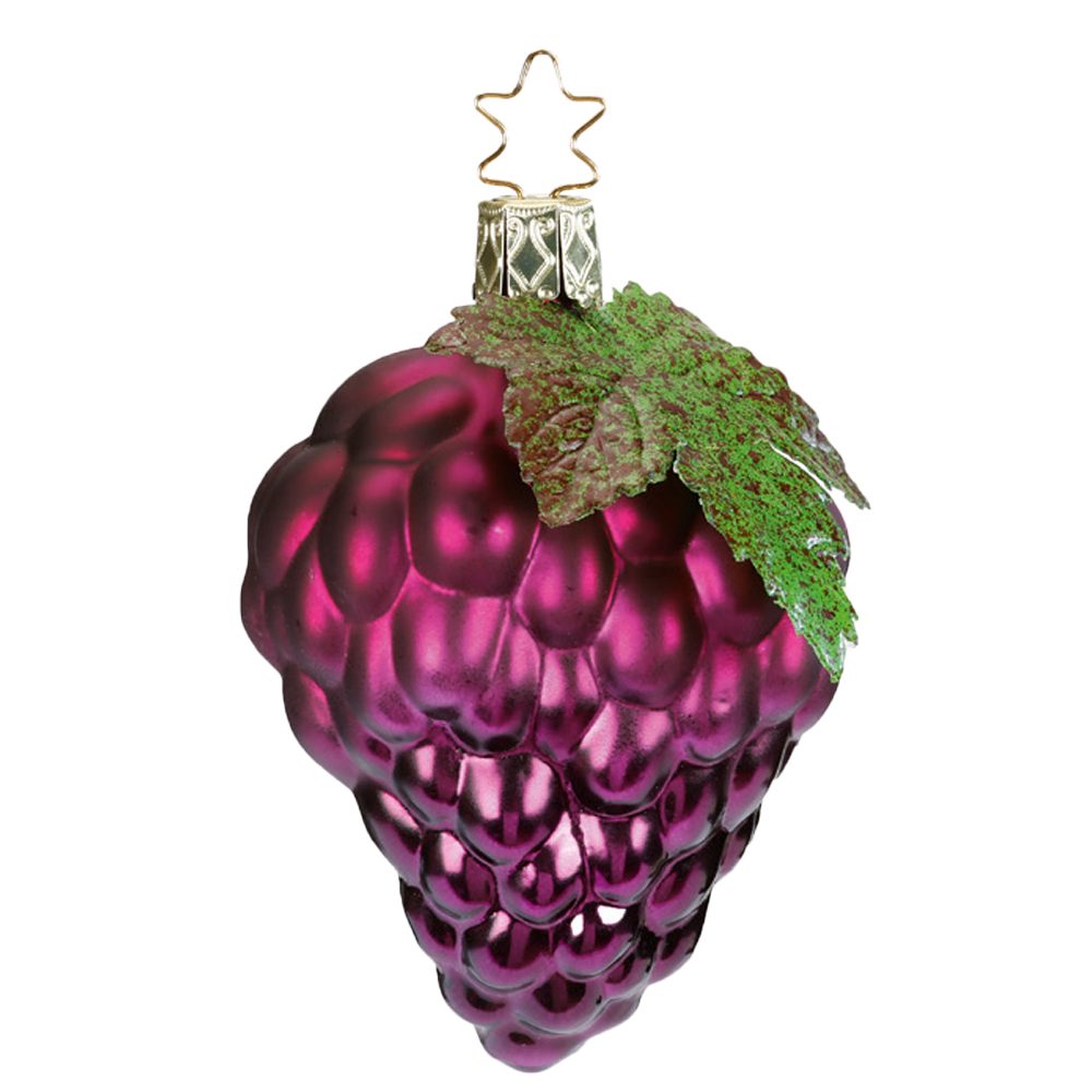 INGE-GLAS® Christbaumschmuck Weintrauben 8,5cm (1-tlg), mundgeblasen, handbemalt