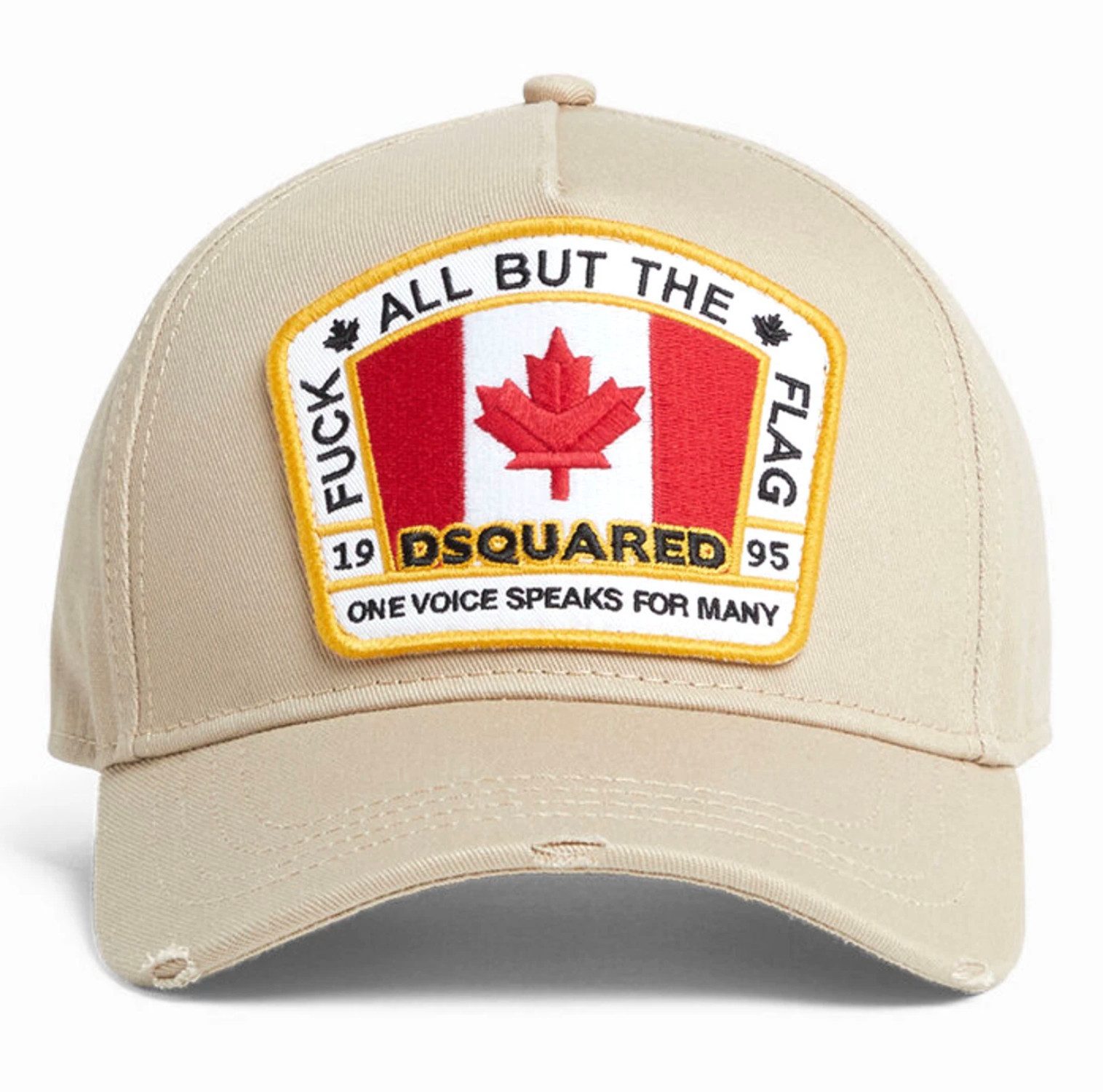 Dsquared2 Baseball Cap F*ck Flag Basecap Cap Logo Icon Mütze Basebalkappe Destroyed-Details für einen trendigen Look