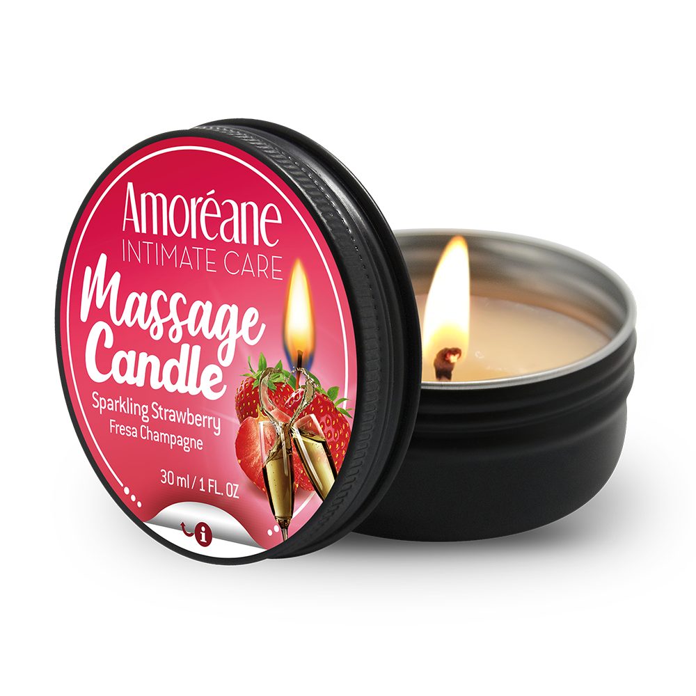 AMOREANE Massagekerze AMOREANE Massagekerze funkelnde Erdbeere Packung, 1-tlg., 30ml