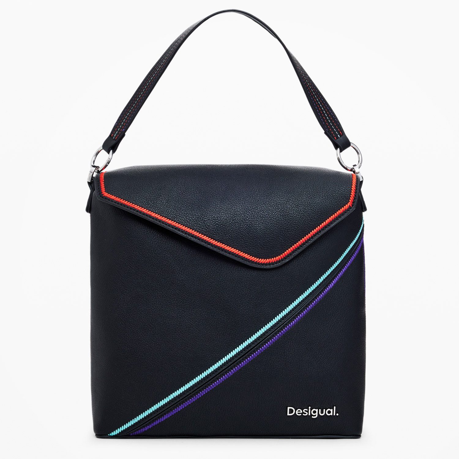 Desigual Umhängetasche Desigual Damen Rucksack/Tasche 2in1 Cleo Black Jersey Black (1, 1-tlg., 1)