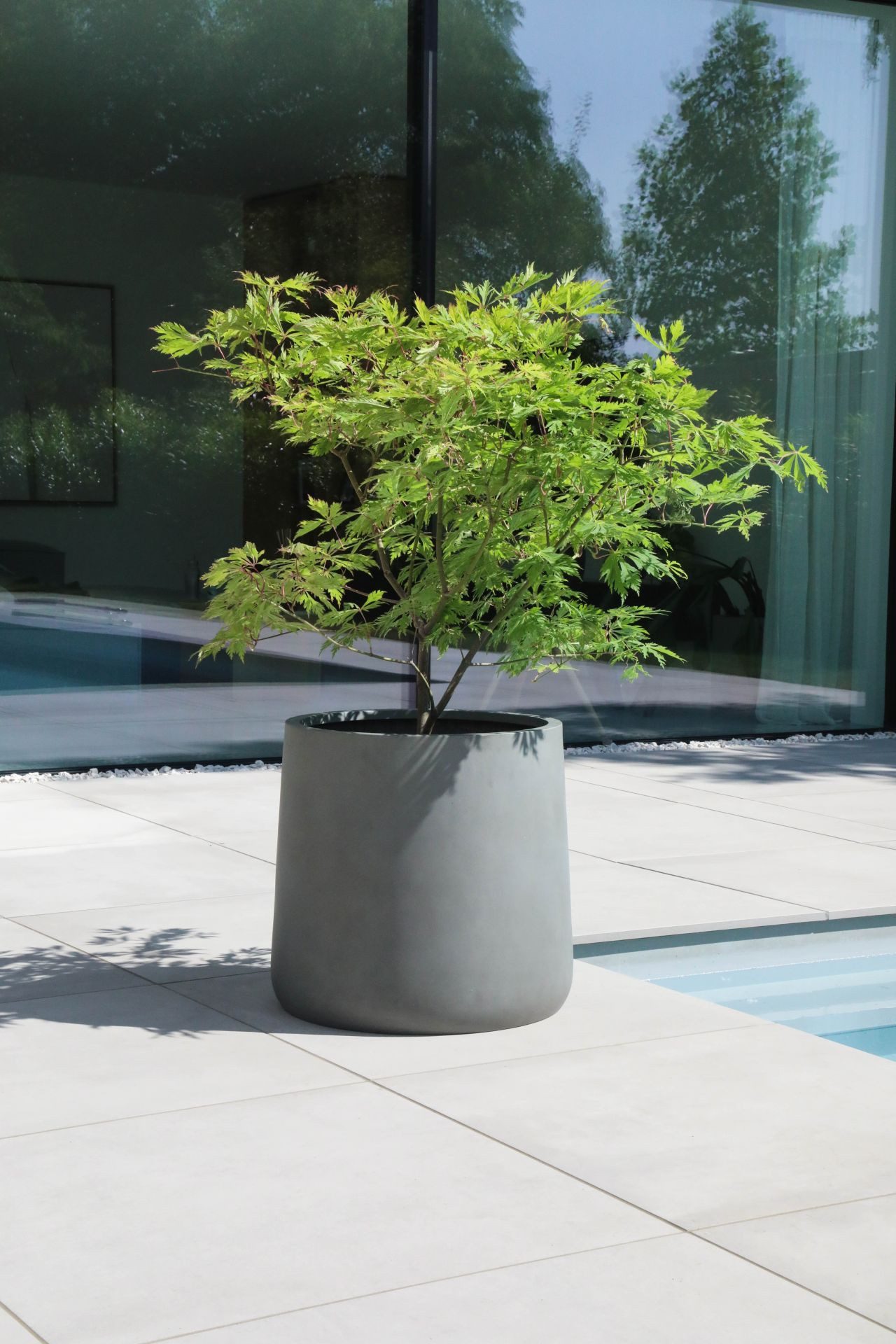 VIVANNO Blumentopf Fiberglas VEKRA Rund - günstig online kaufen