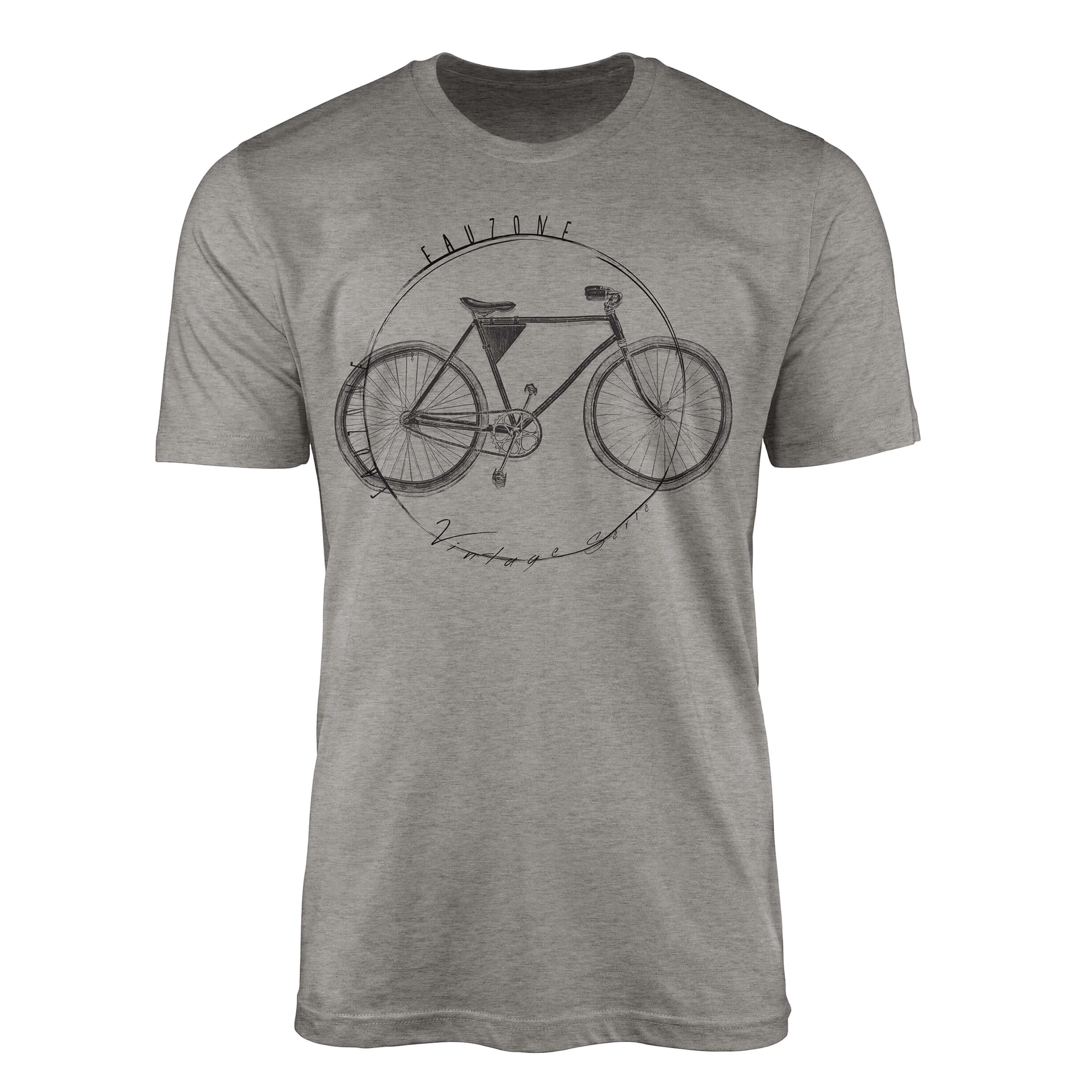 Sinus Art Herren T-Shirt Fahrrad T-Shirt Vintage Ash