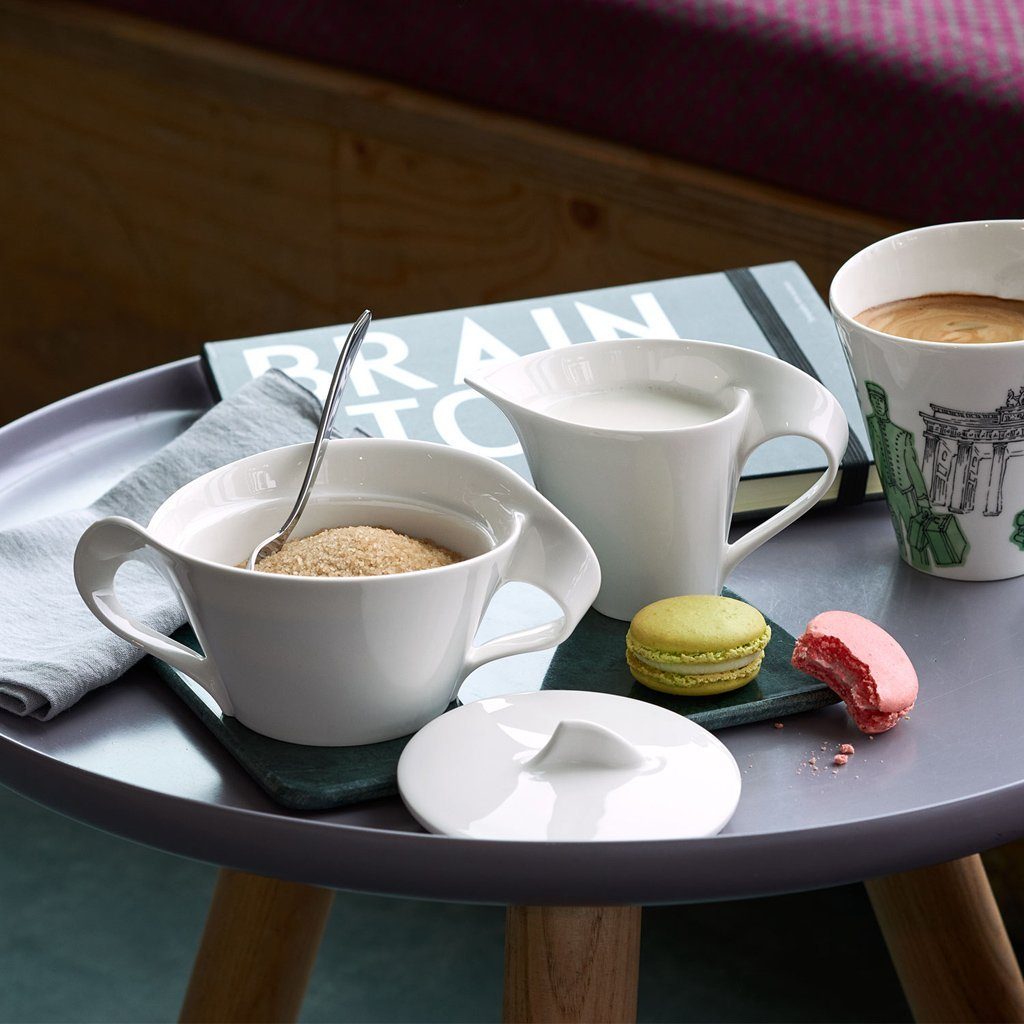 Villeroy & Boch Zuckerdose NewWave Zuckerdose, Porzellan, (1-tlg), Premium Porcelain, mikrow.- & spülm.sicher, Made in Germany