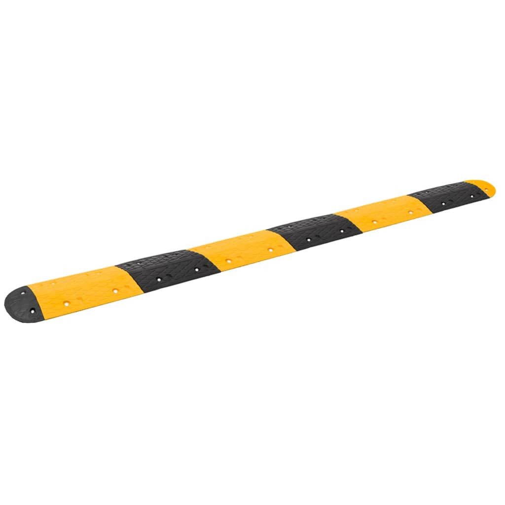 vidaXL Verkehrsschild Bodenschwelle Gelb & Schwarz 323x32,5x4 cm Gummi, (1 St)