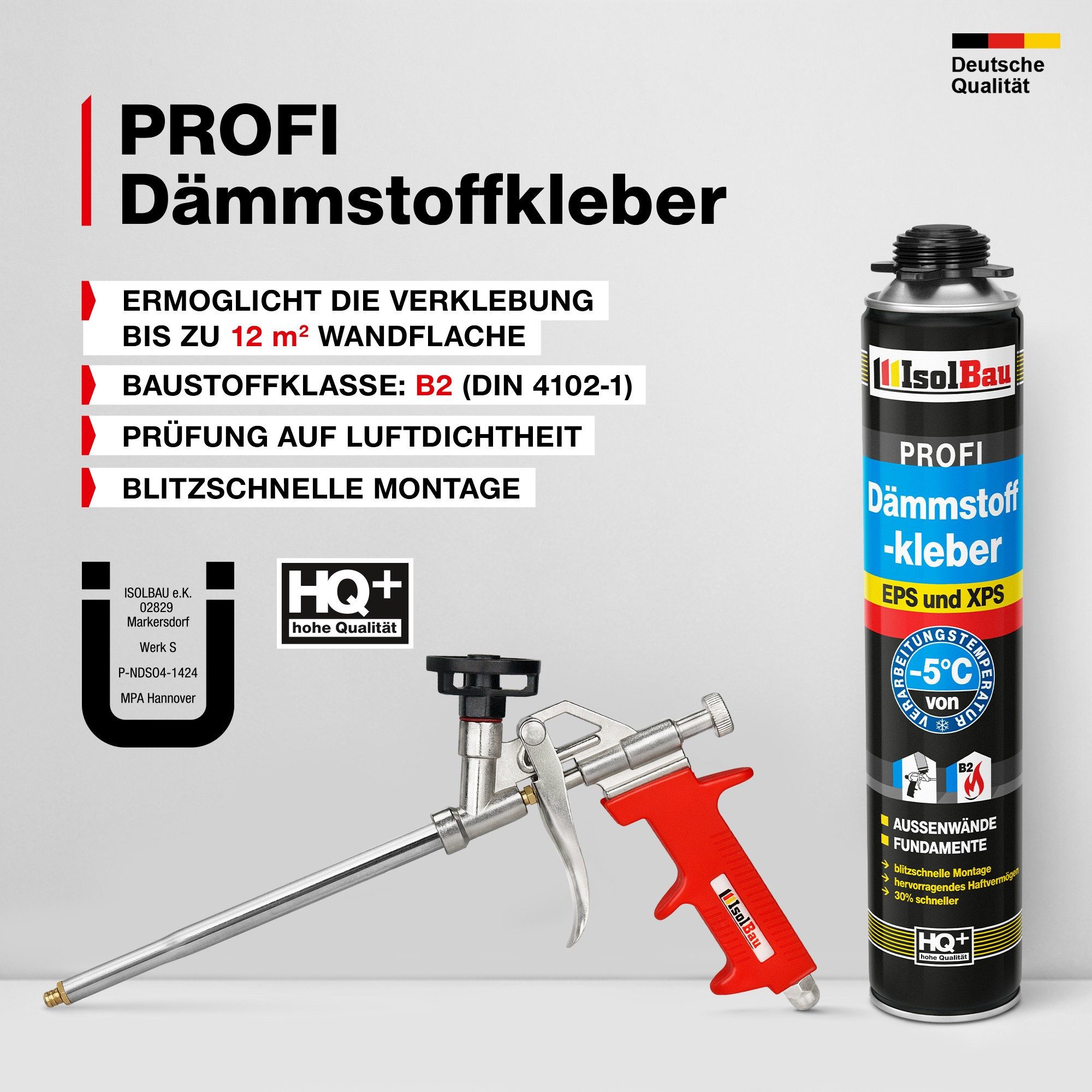 Thumbnail - None Montagekleber SET Dämmstoffkleber 6 x 750 ml B2 Kleber für Dämmung Perimeterkleber, Rasches und zuverlässiges Ausri...
