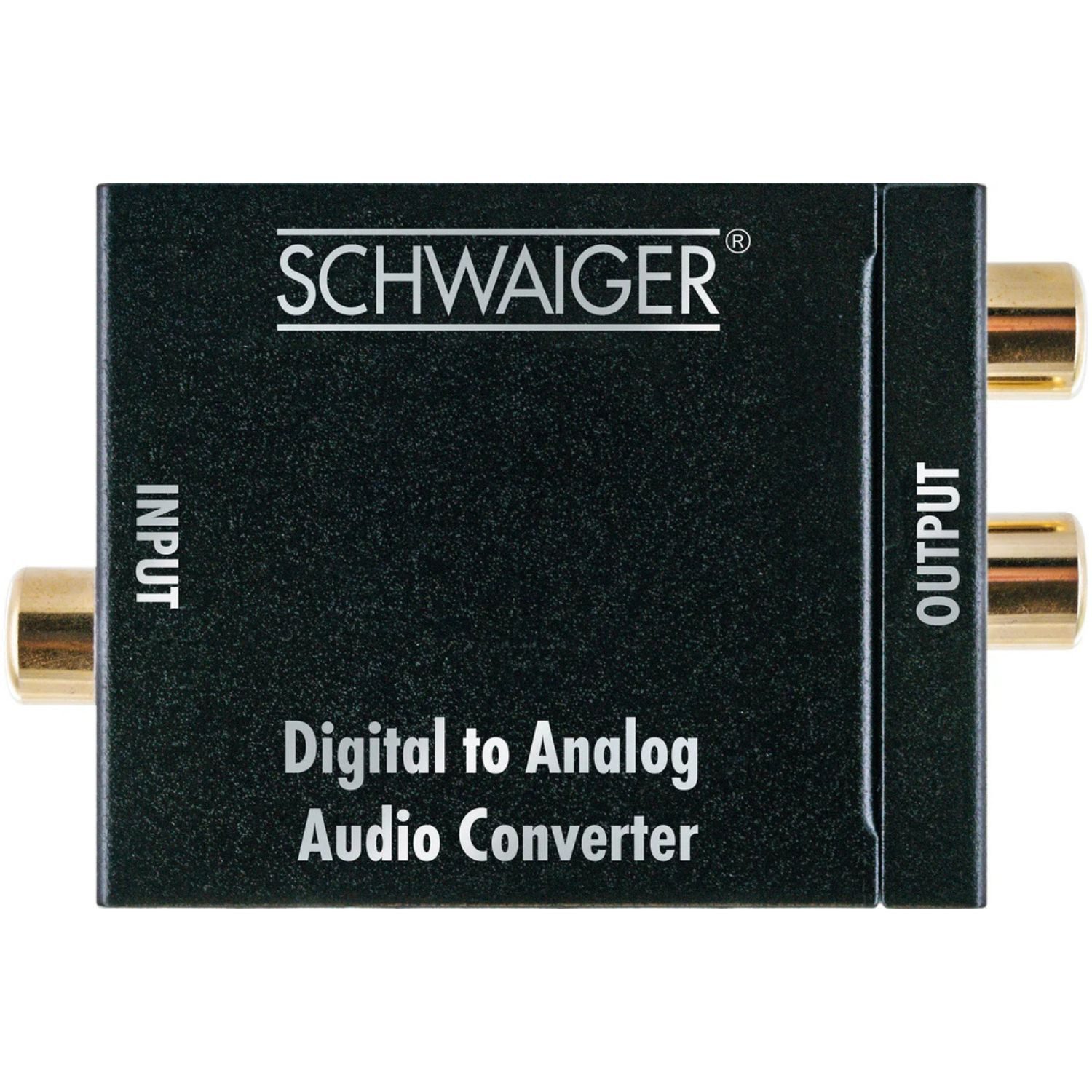 Schwaiger DAC Audio Konverter Adapter Box Gerät Wandler Audio-Adapter zu Koaxial RCA, Cinch, Toslink, 100 cm, Digital Koax Toslink optisch auf Analog Cinch 2x R – Bild 2 von 5