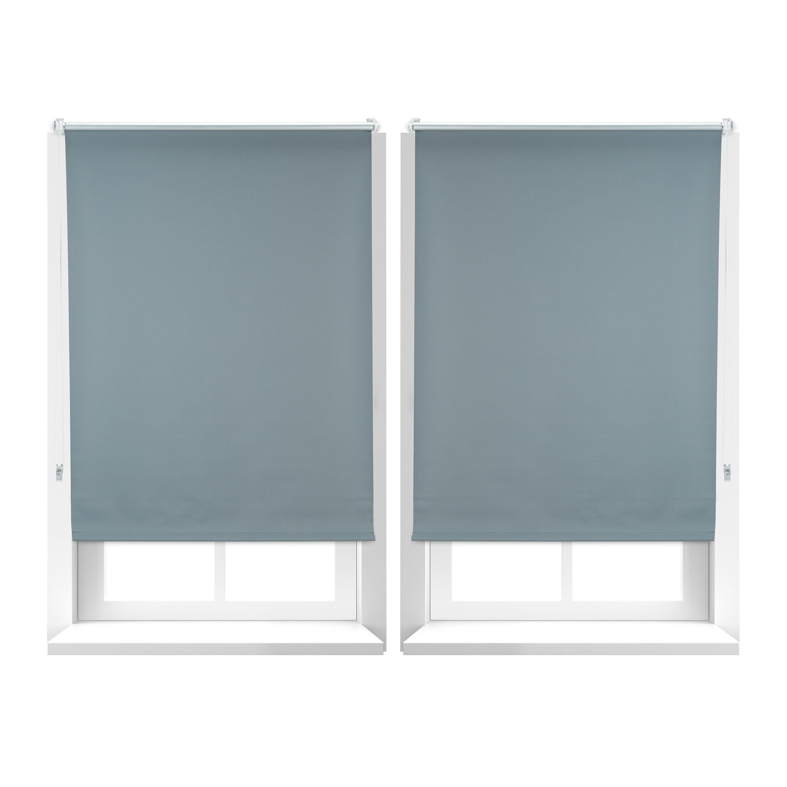 Verdunklungsrollo 2 x Verdunkelungsrollo grau 80x160 günstig online kaufen