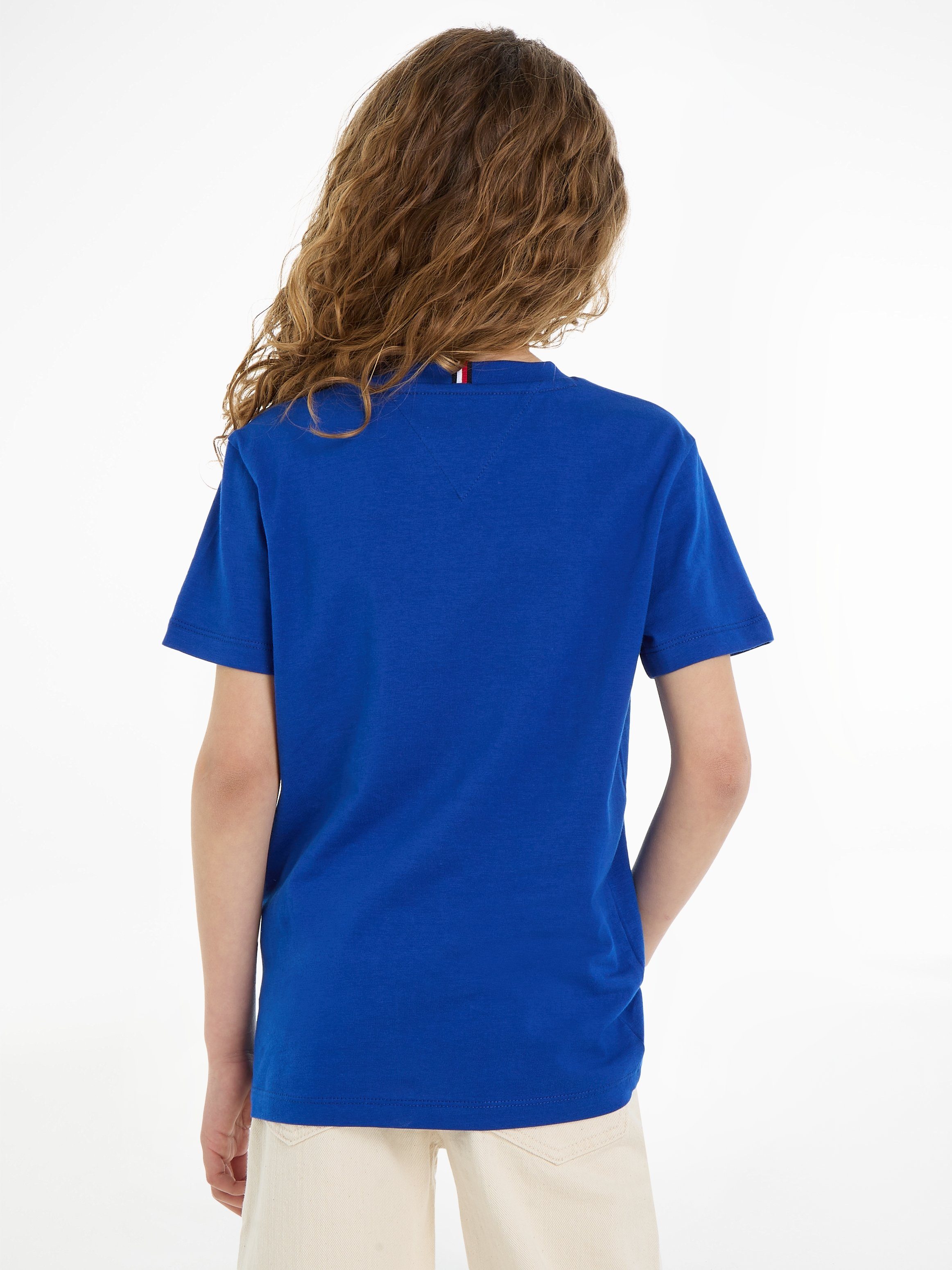 Blue mit U TEE Hilfiger ESSENTIAL S/S Ultra Tommy T-Shirt Logodruck