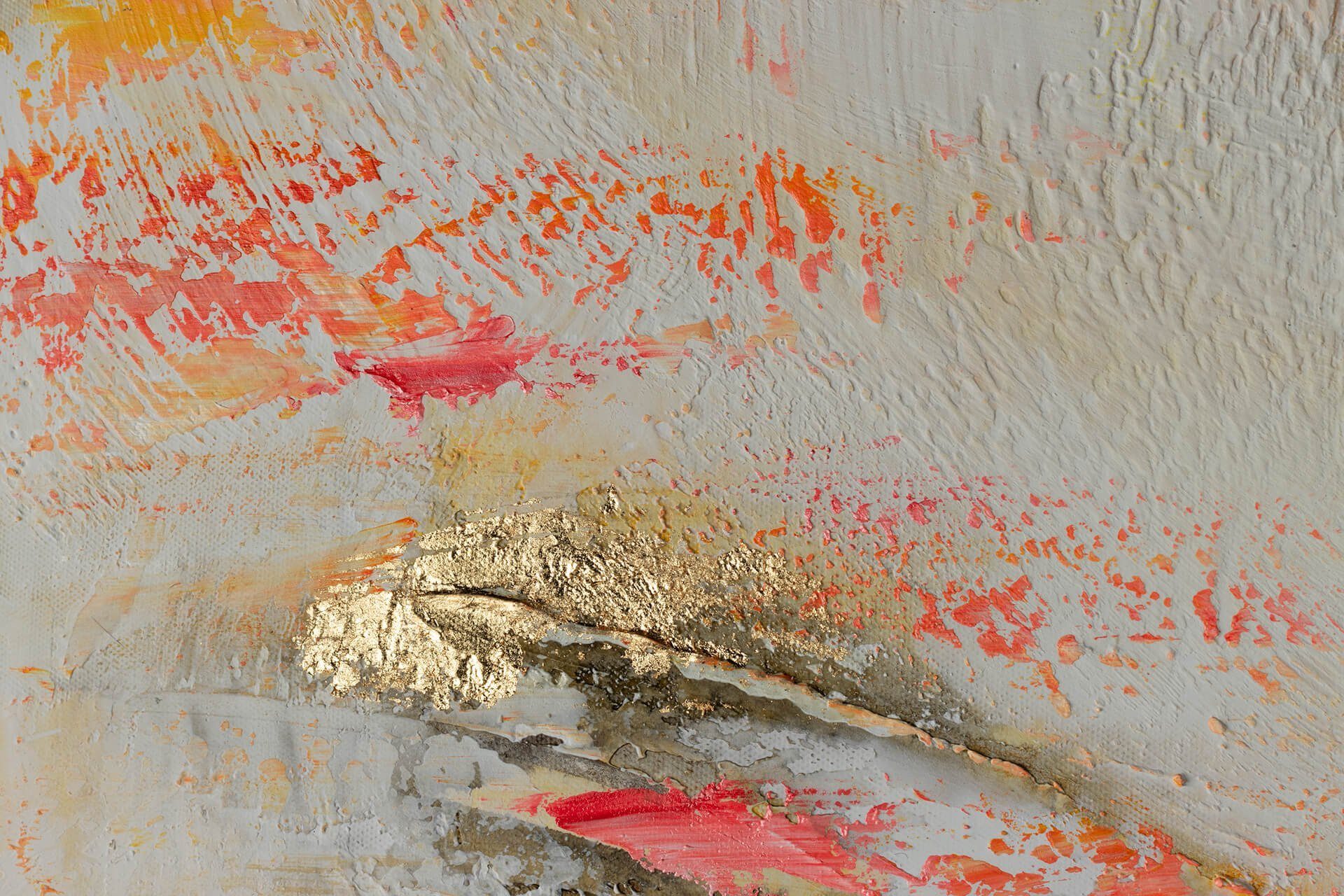 KUNSTLOFT Gemälde Ruhe vor dem cm, HANDGEMALT 100% 120x80 Sturm Wandbild Wohnzimmer Leinwandbild