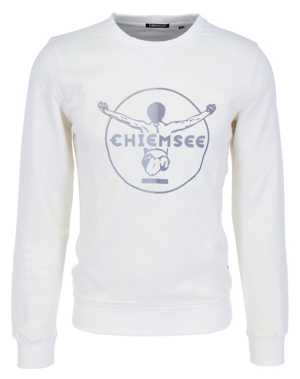 Chiemsee Sweatshirt Men Sweatshirt, Regular Fit, GOTS Star White