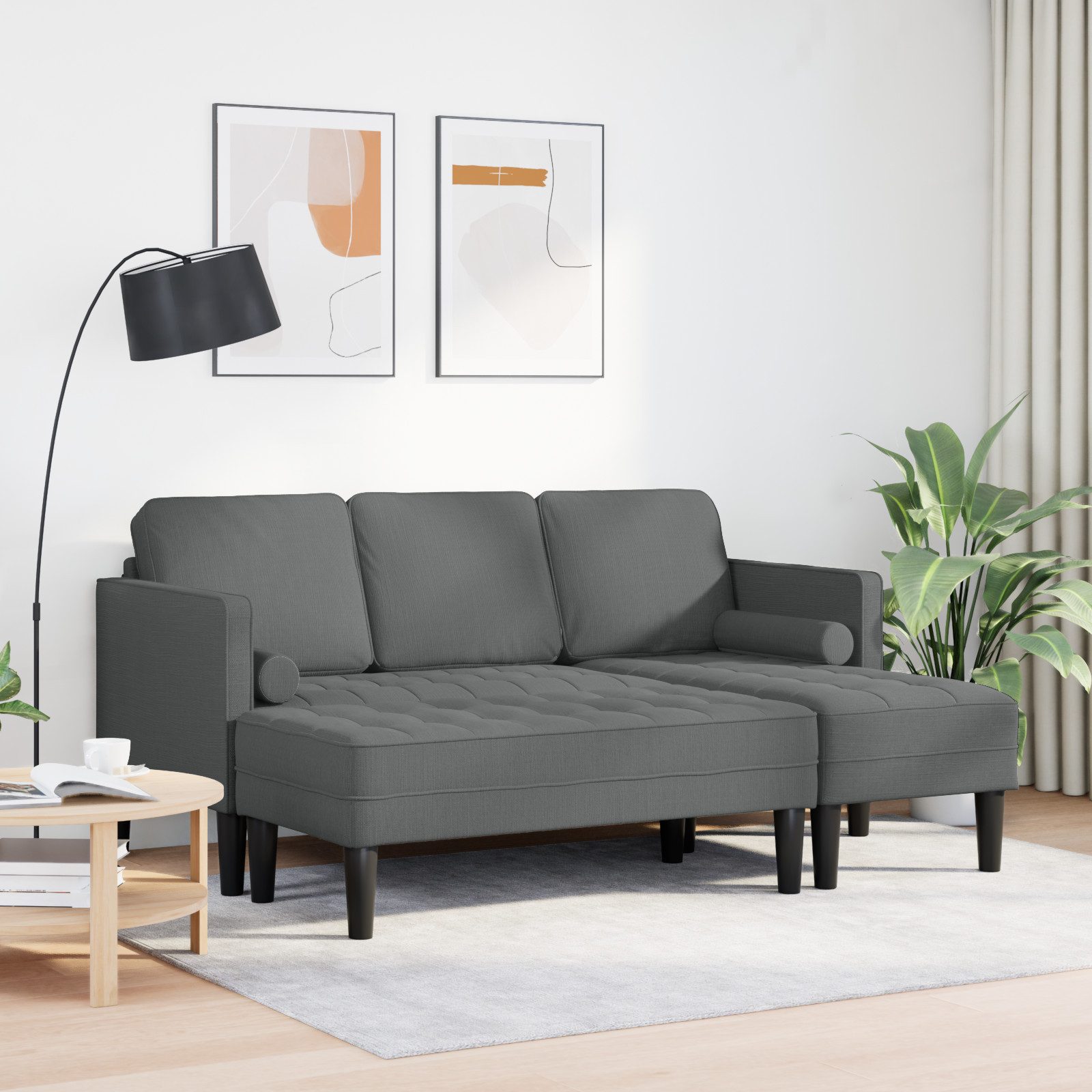 vidaXL Sofa 2-tlg. Sofagarnitur mit Kissen günstig online kaufen