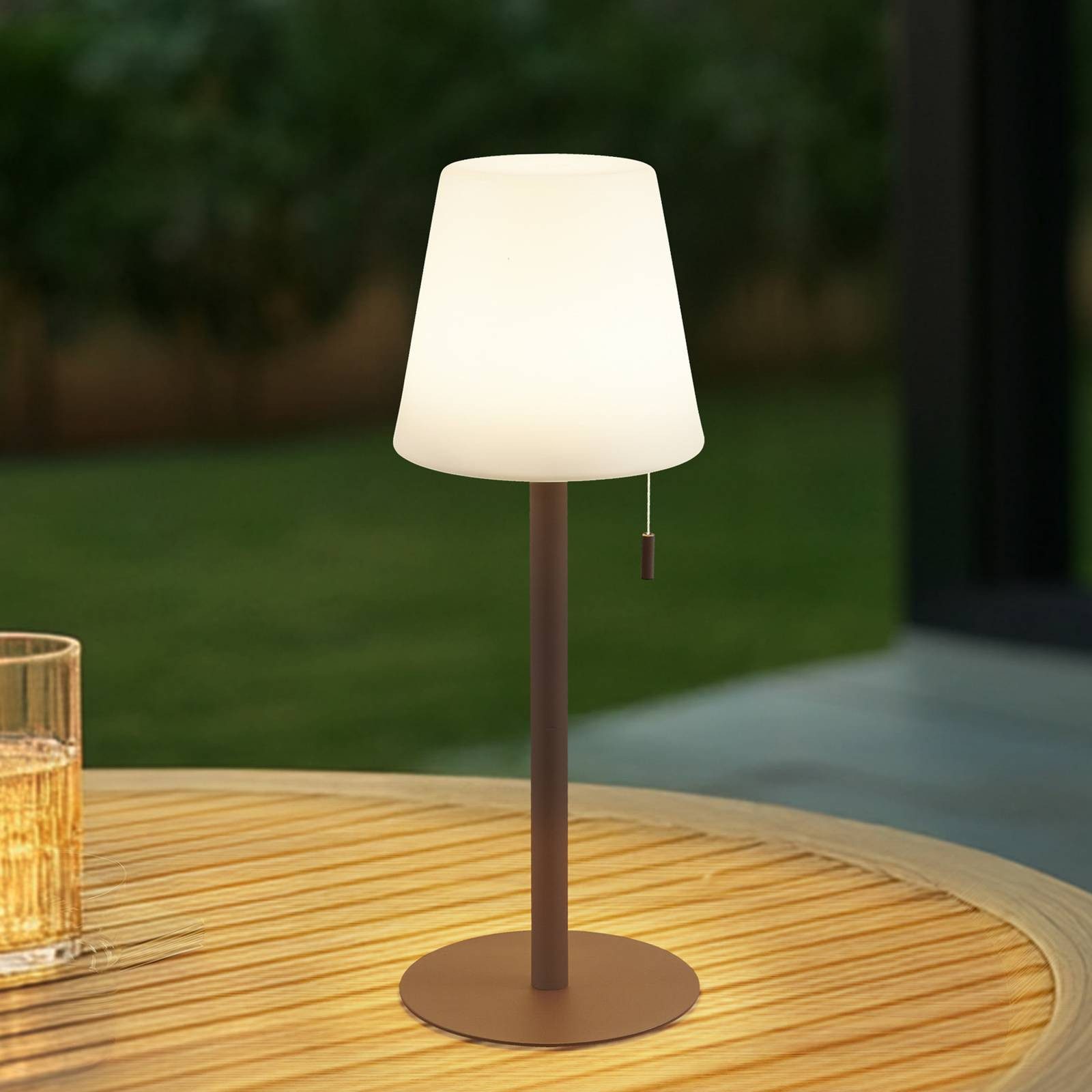 Lindby Außen-Tischleuchte Azalea, LED, Metall, Schwarz Farbwechsel warmweiß / tageslicht IP44, LED 5 W gesamt, Farbwechsel warmweiß / tageslicht