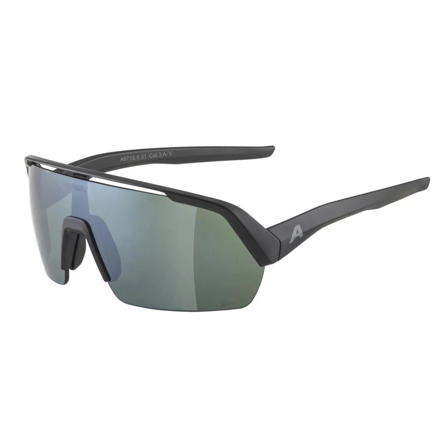 Alpina Sports Sportbrille Turbo HR Q-Lite Sportbrille für Damen und Herren Black-Matt