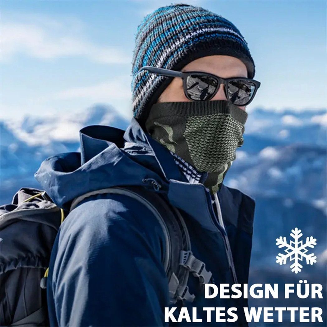 TUABUR Modeschal Winter Maske Ski-Schal, atmungsaktive Rot Radfahren, Turban-Maske, warme