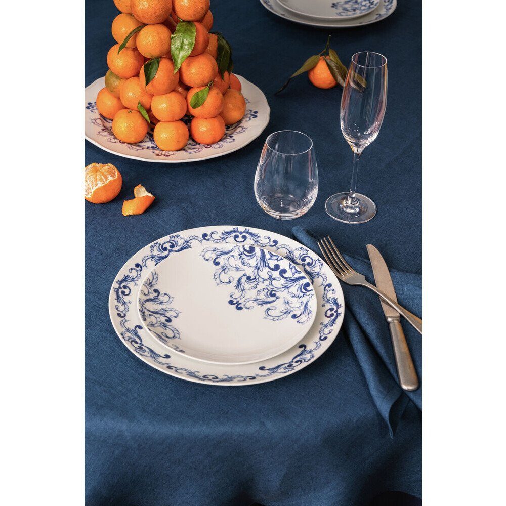 Rosenthal Geschirr-Set Frühstücksteller 21 cm True Blue, Porzellan
