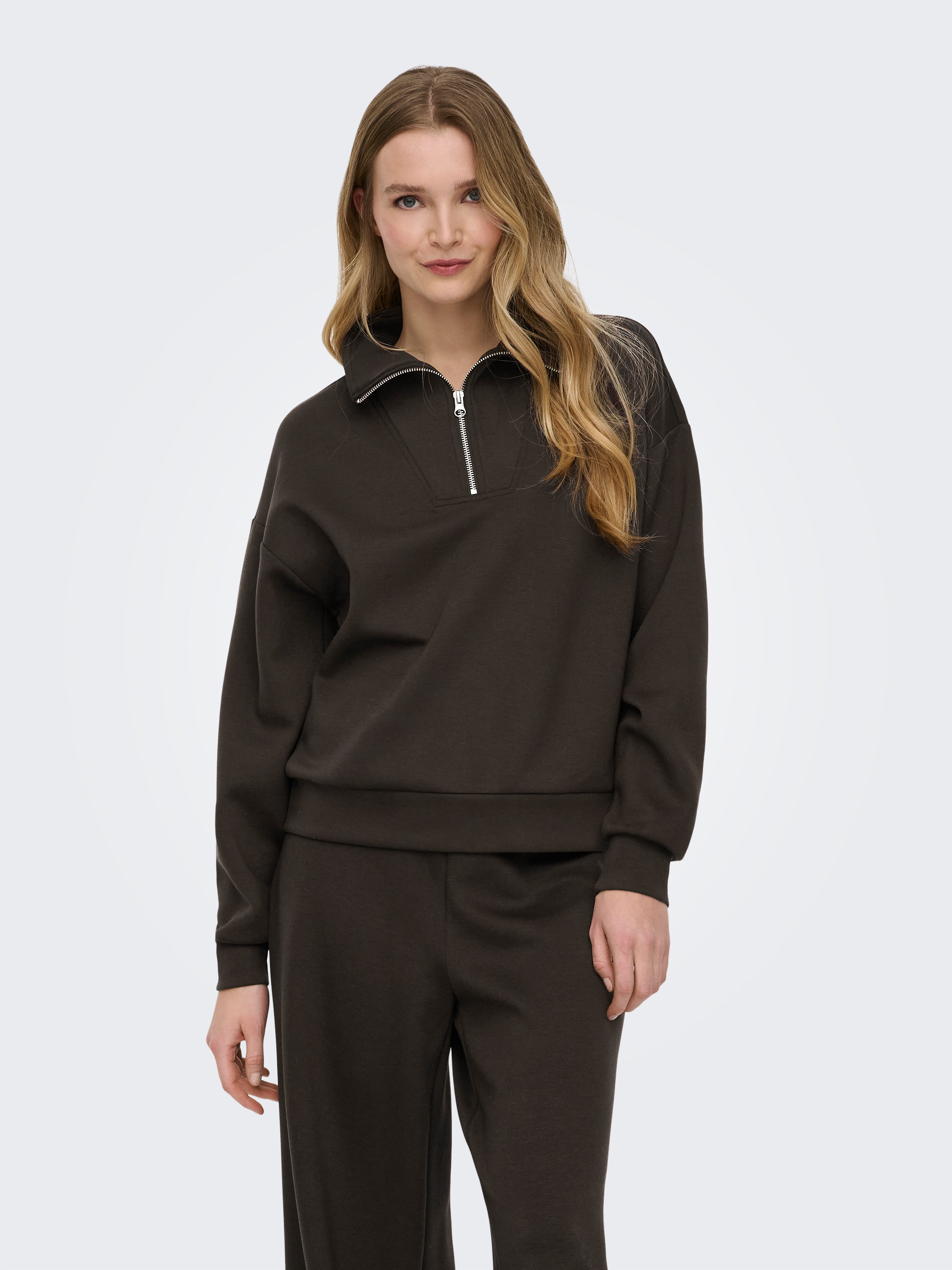 ONLY Play Sweater ONPLOUNGE HN LS HZ DS SWT NOOS Materialmix, loose fit