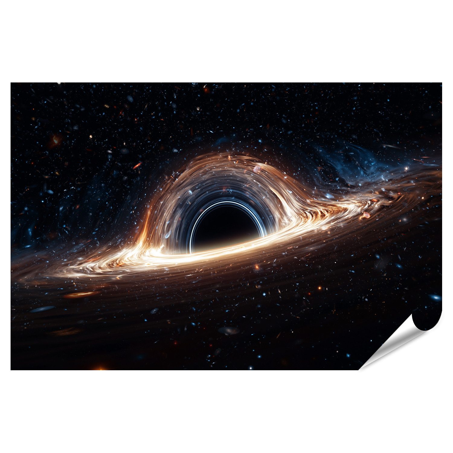 islandburner Poster Mystisches Schwarzes Loch Büro Für Weltraum-Fans - Standard -