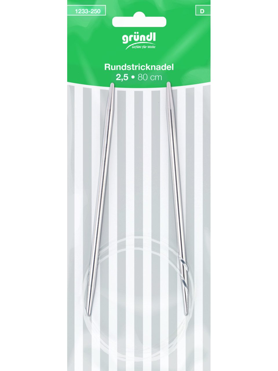 Gründl Rundstricknadeln Gründl Rundstricknadeln 2,50 mm 80 cm