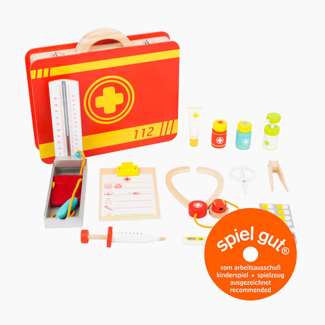 Small Foot Spielzeug-Arztkoffer Notarztkoffer, (packung, 14-tlg., set), Mit zahlreichen Utensilien ausgestattet