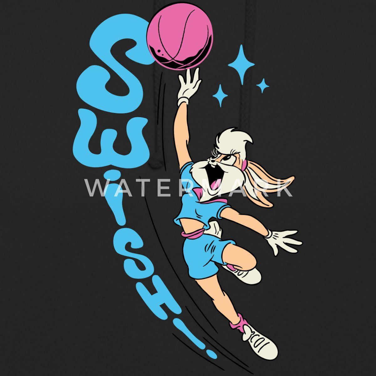 Spreadshirt Hoodie Looney Tunes Lola Bunny Swish Basketball-Design Unisex Hoodie (1-tlg)