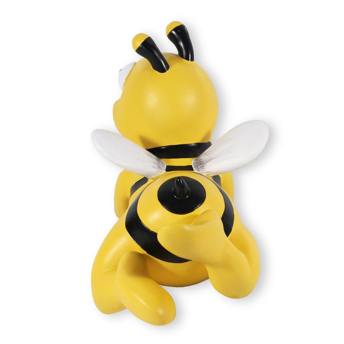 handbemalt, Figur Deko, Biene Bienen schwebende Tierfigur wetterfest, colourliving Gartenstecker möglich auf fliegend Montage ist Stab