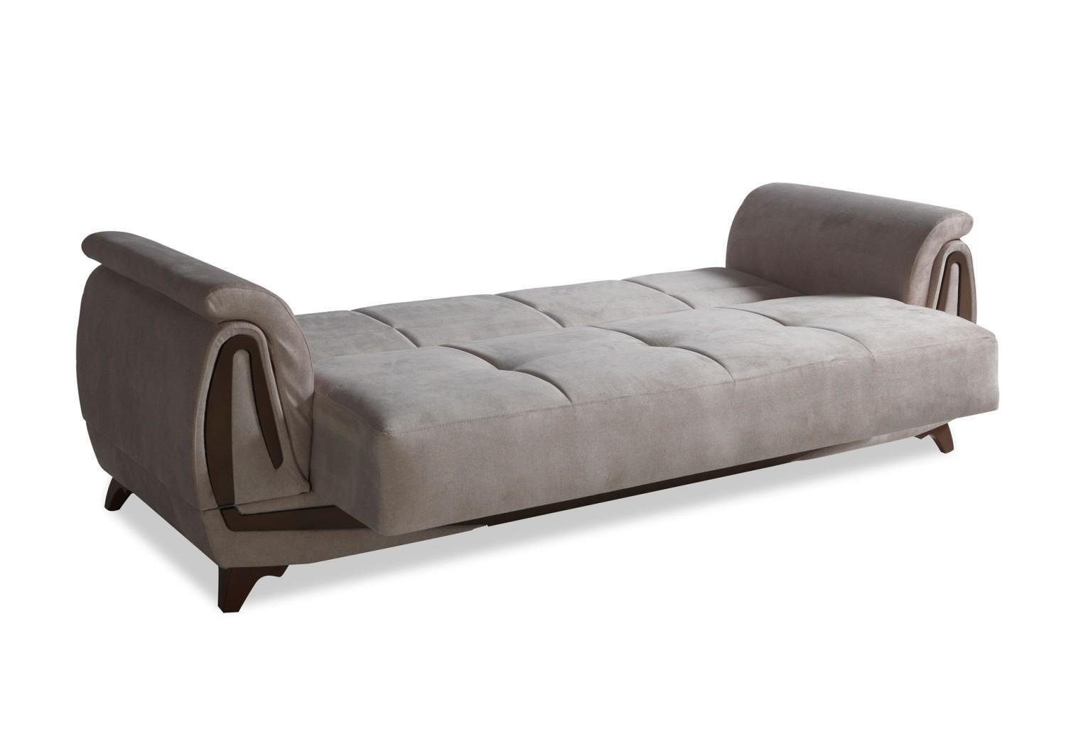 Sitzer Elegant Sofa Sofa Made In Sofa 230cm Textil, JVmoebel Europe Wohnzimmer 3 Luxus Möbel
