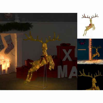 vidaXL Dekolicht Rentiere Weihnachtsdekoration 120 LEDs Golden Warmweiß