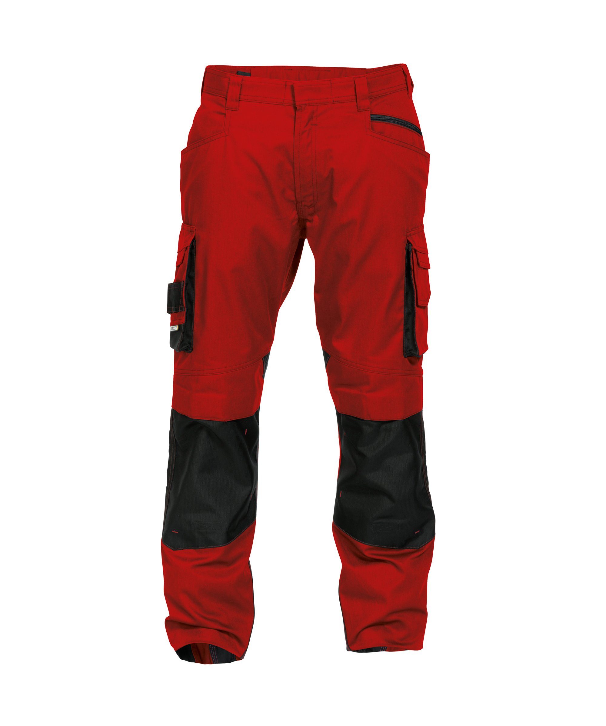 (1-tlg) Arbeitshose Nova Dassy Arbeitshose rot/schwarz Kniepolstertaschen mit