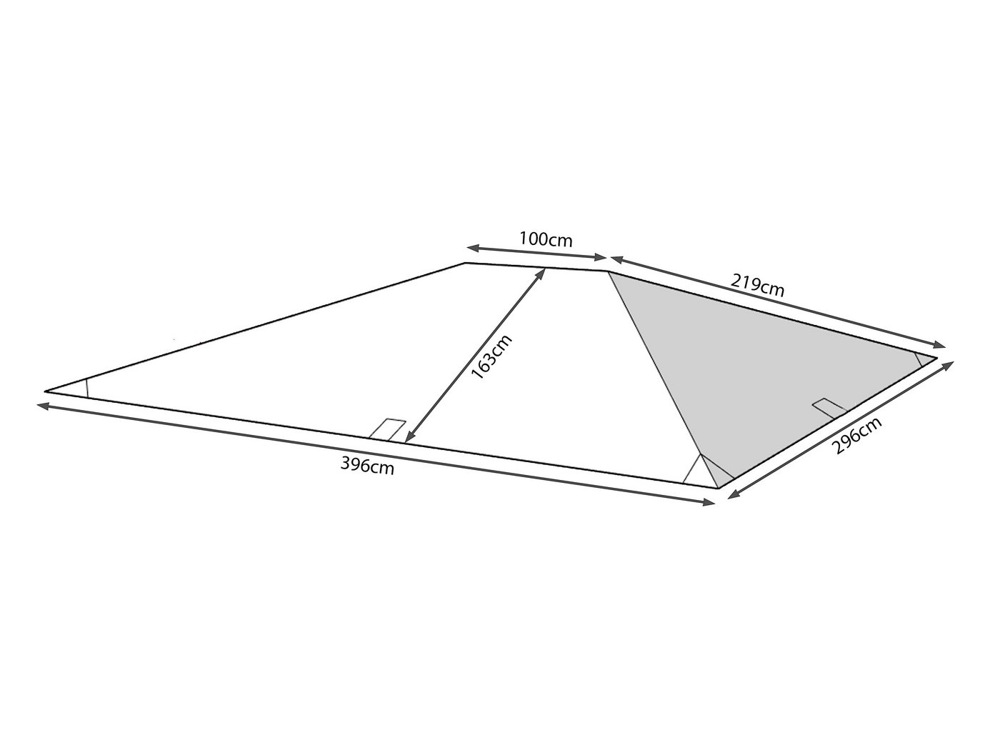 Thumbnail - Quick Star Pavillon-Ersatzdach Ersatzdach 3x4m Stil-Pavillon Sand, 180 g/m², 397 x 297 cm, Leicht abnehmbar