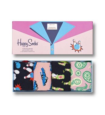 Happy Socks Kurzsocken 4er Pack Unisex Socken, Geschenkbox