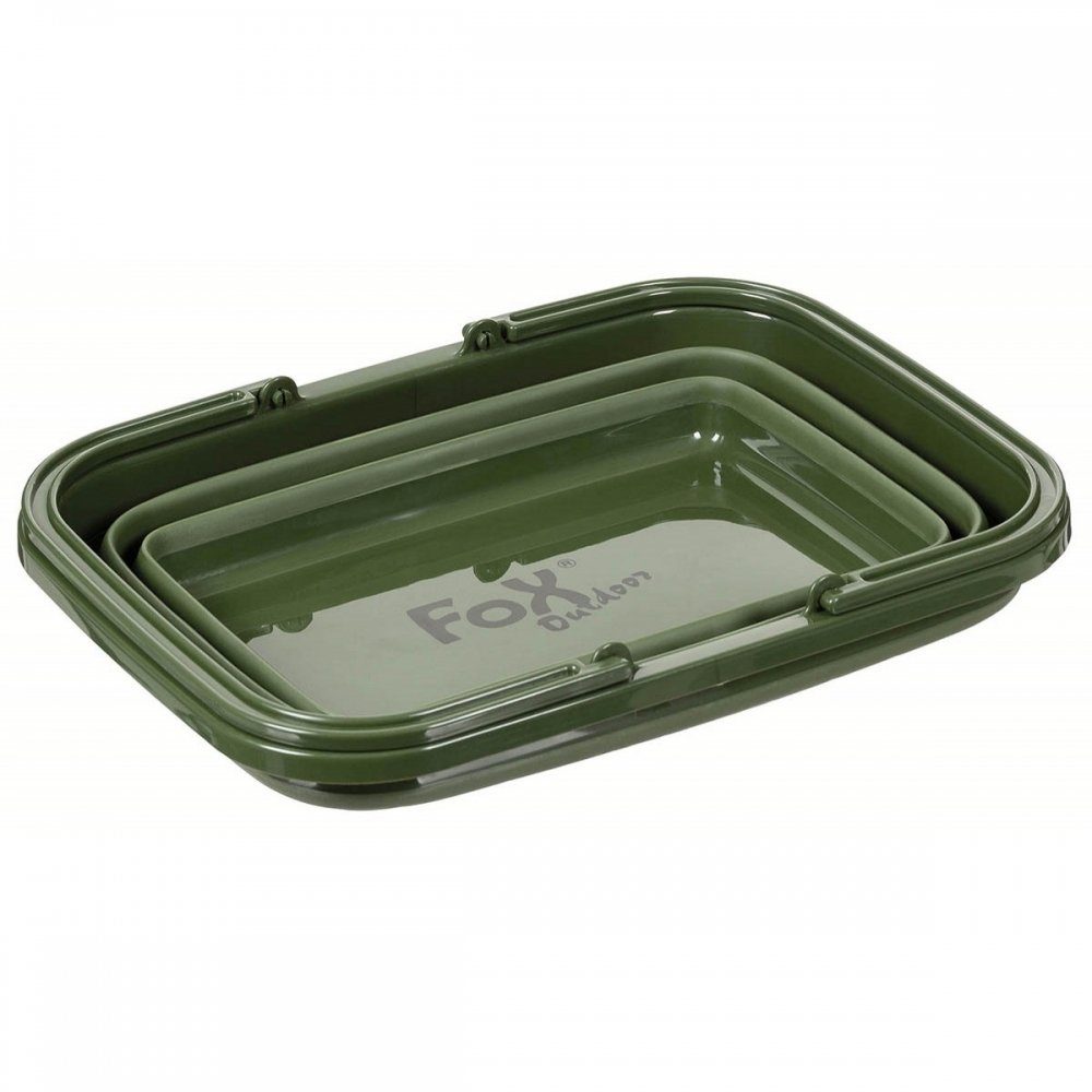 FoxOutdoor Einkaufskorb oliv, verwendbar Faltkorb, Wasserbehältnis als 9 l