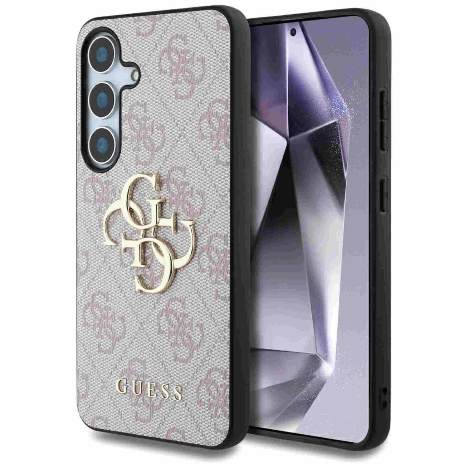 Guess Smartphone-Hülle Guess Samsung Galaxy S25 Schutzhülle Cover Big 4G Logo Classic Rosa