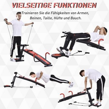 HOMCOM Bauchtrainer Sit-Up-Bank verstellbar