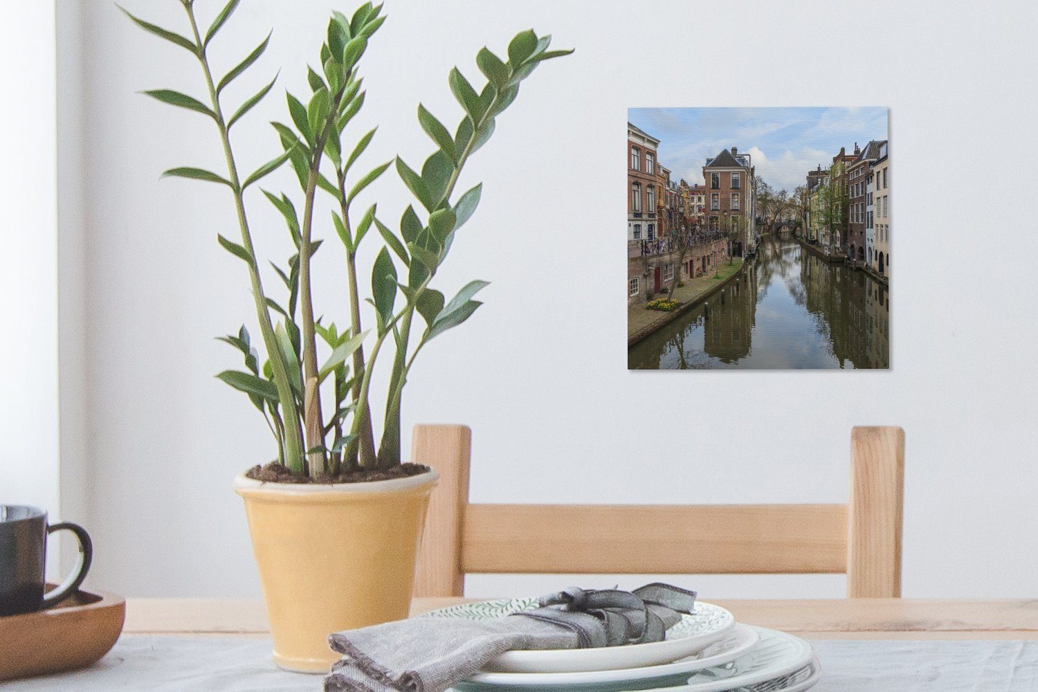 Bilder OneMillionCanvasses® - für Leinwandbild Kanal, Leinwand (1 Schlafzimmer Utrecht - St), Architektur Wohnzimmer